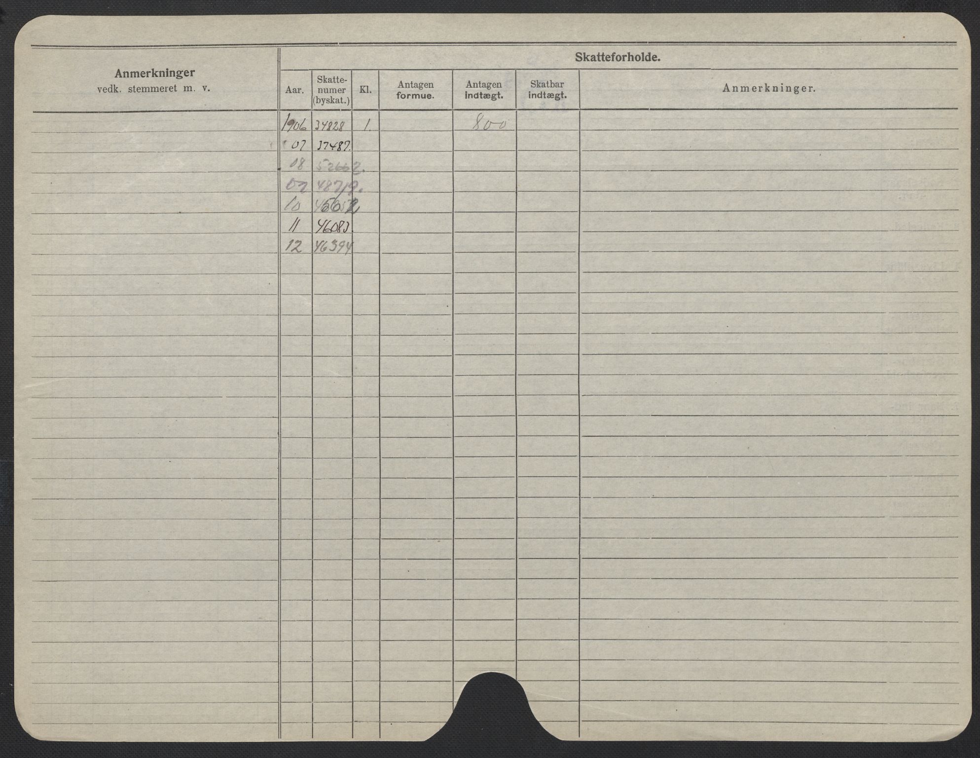 Oslo folkeregister, Registerkort, AV/SAO-A-11715/F/Fa/Fac/L0024: Kvinner, 1906-1914, p. 626b