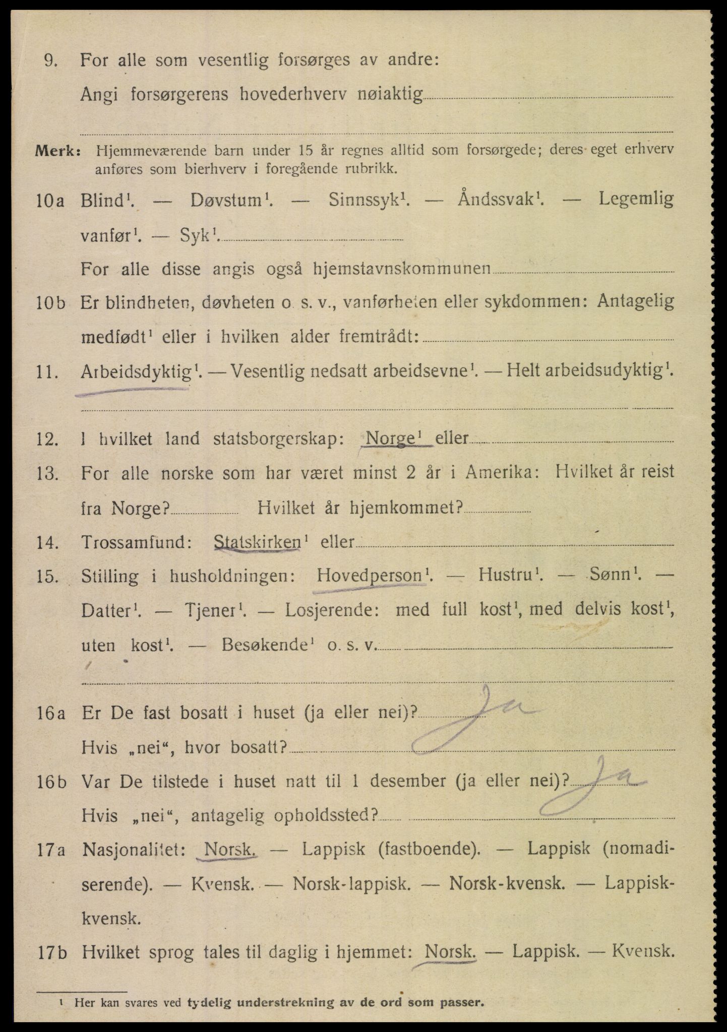 SAT, 1920 census for Sørfold, 1920, p. 5644