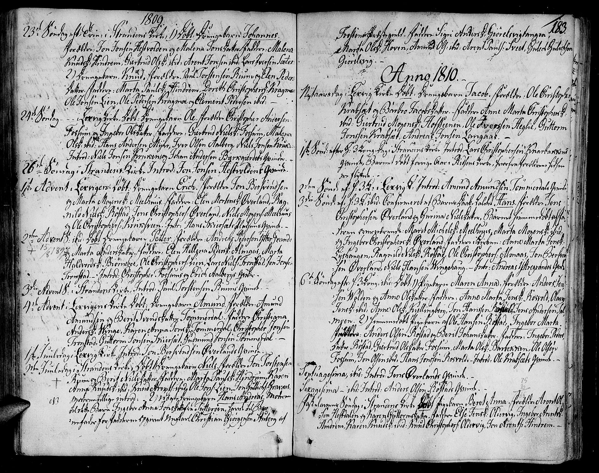 Ministerialprotokoller, klokkerbøker og fødselsregistre - Nord-Trøndelag, SAT/A-1458/701/L0004: Parish register (official) no. 701A04, 1783-1816, p. 183