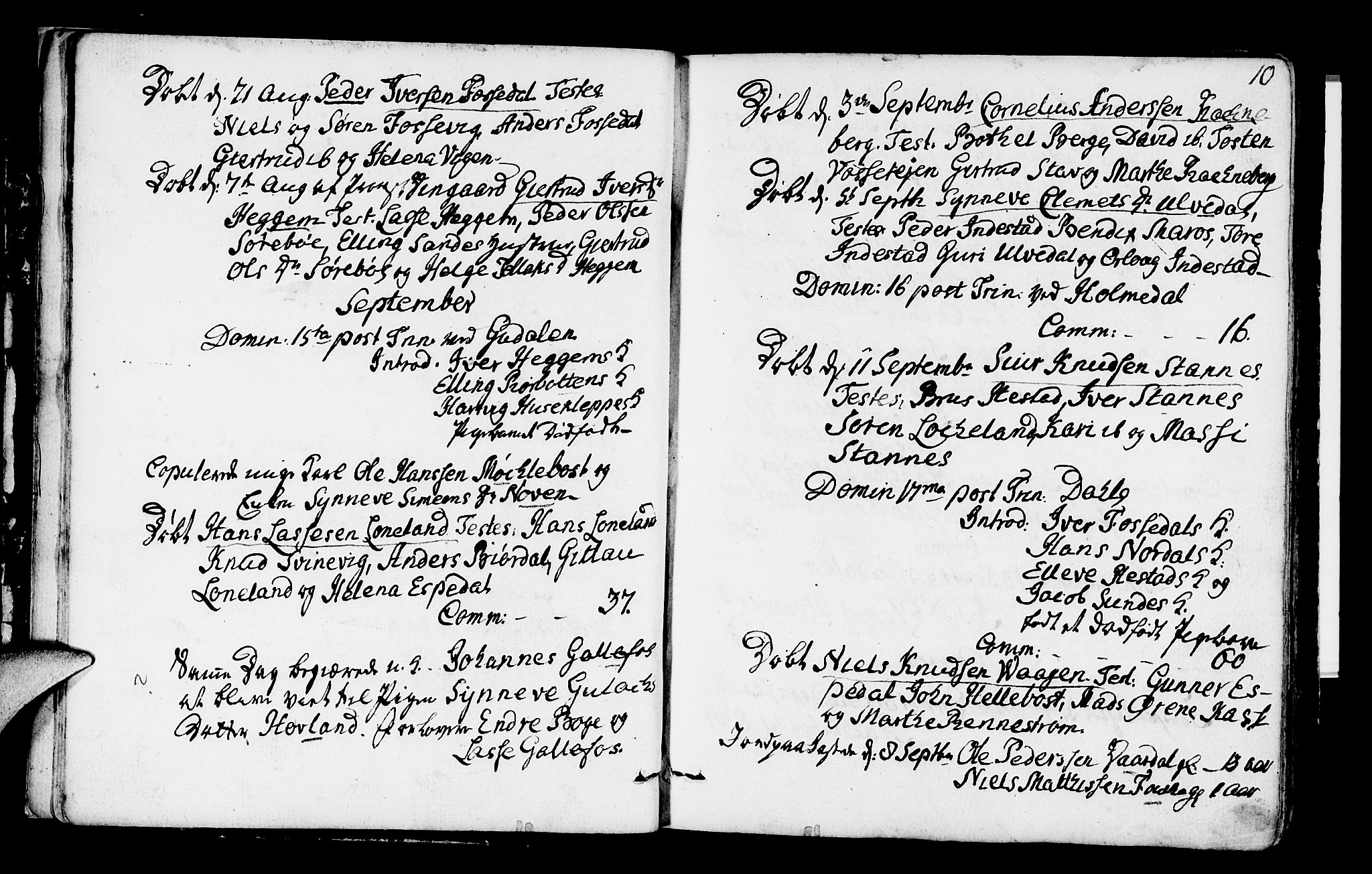 Fjaler sokneprestembete, SAB/A-79801/H/Haa/Haaa/L0003: Parish register (official) no. A 3, 1799-1814, p. 10