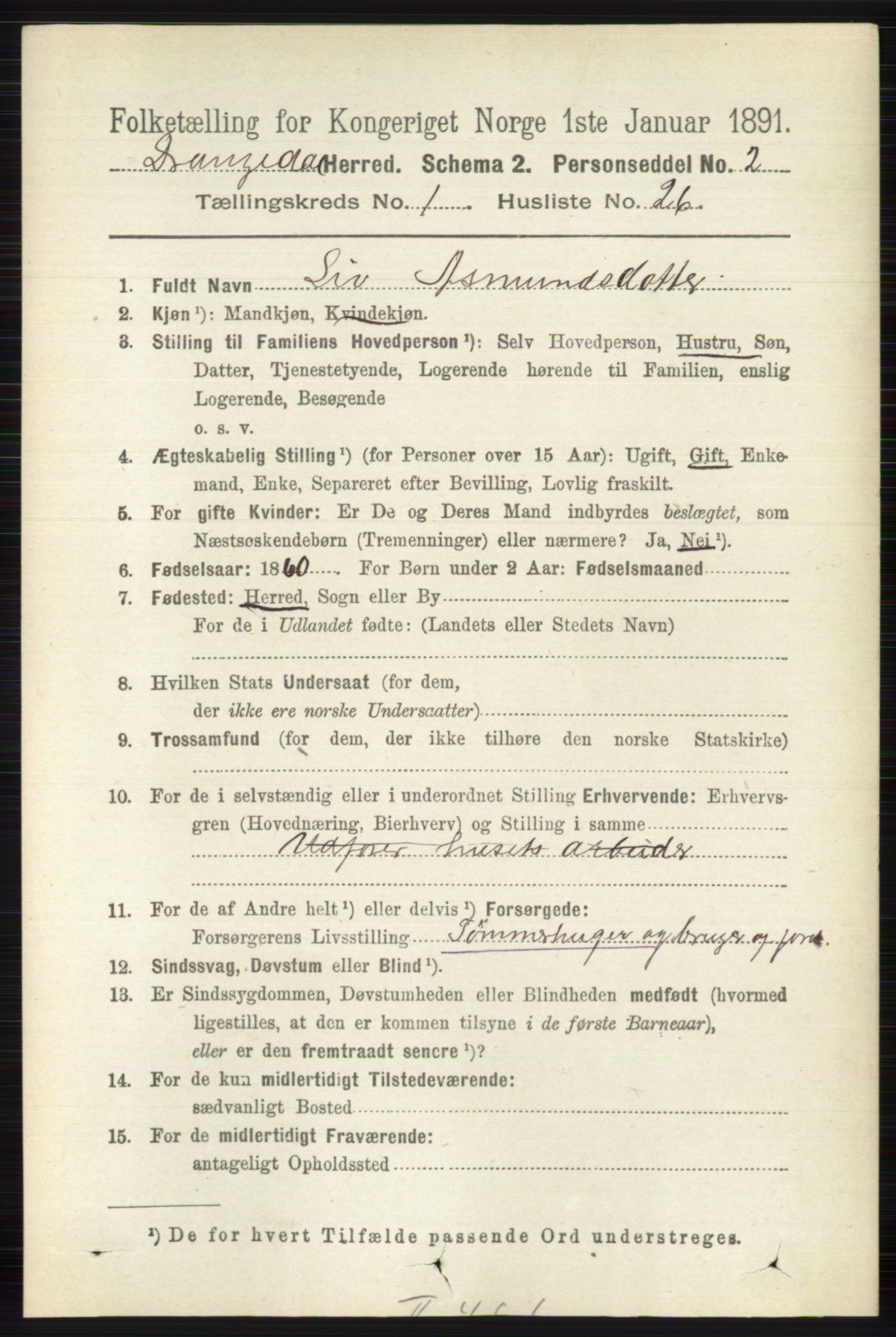 RA, 1891 census for 0817 Drangedal, 1891, p. 230