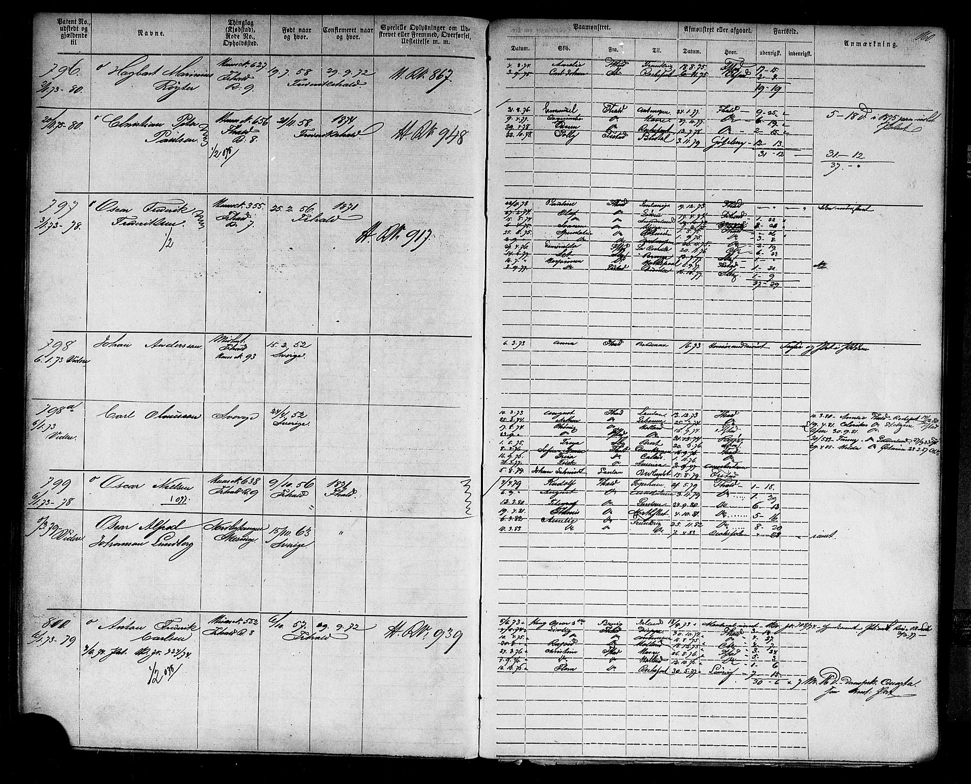 Halden mønstringskontor, SAO/A-10569a/F/Fc/Fca/L0004: Annotasjonsrulle, 1868-1875, p. 164