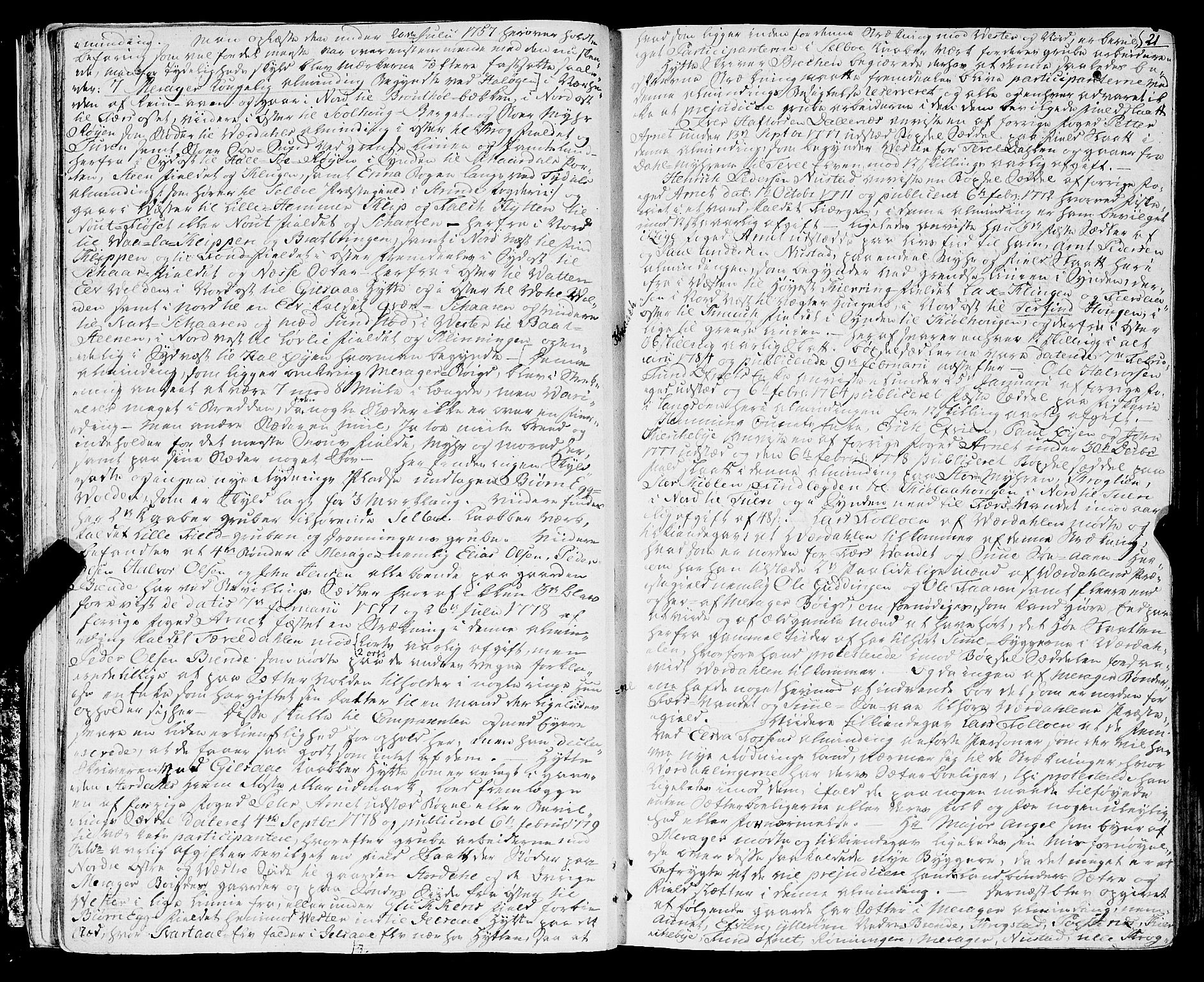 Stjør- og Verdal sorenskriveri, AV/SAT-A-4167/1/1/1Aa/L0017: Tingbok, 1788-1792, p. 20b-21a