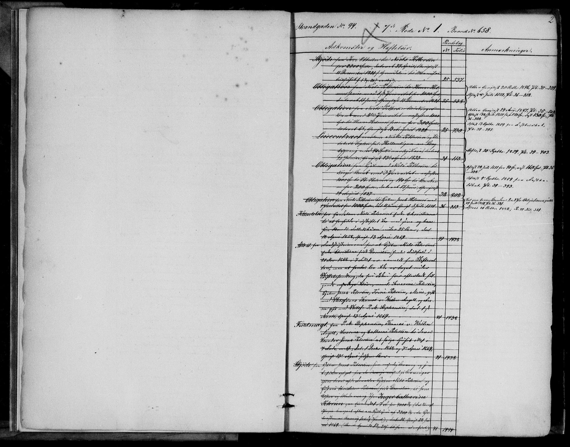 Byfogd og Byskriver i Bergen, SAB/A-3401/03/03AdC/L0004: Mortgage register no. A.d.C.4, 1823-1896, p. 2