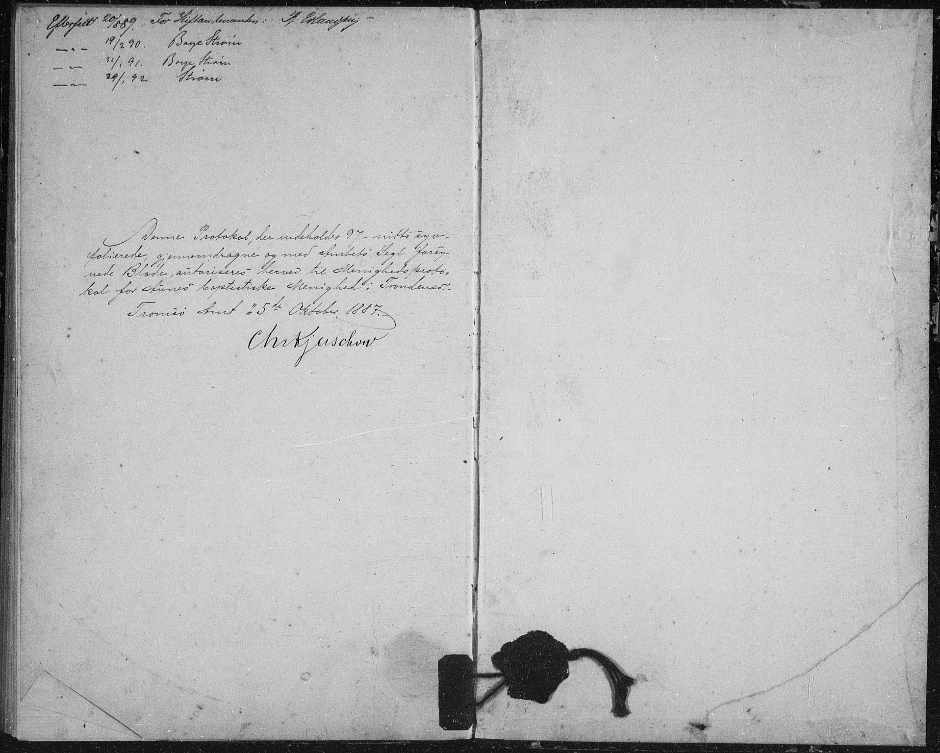 Aune baptistmenighet, SATØ/P-0182/F/L0005DP: Dissenter register no. 5, 1887-1892