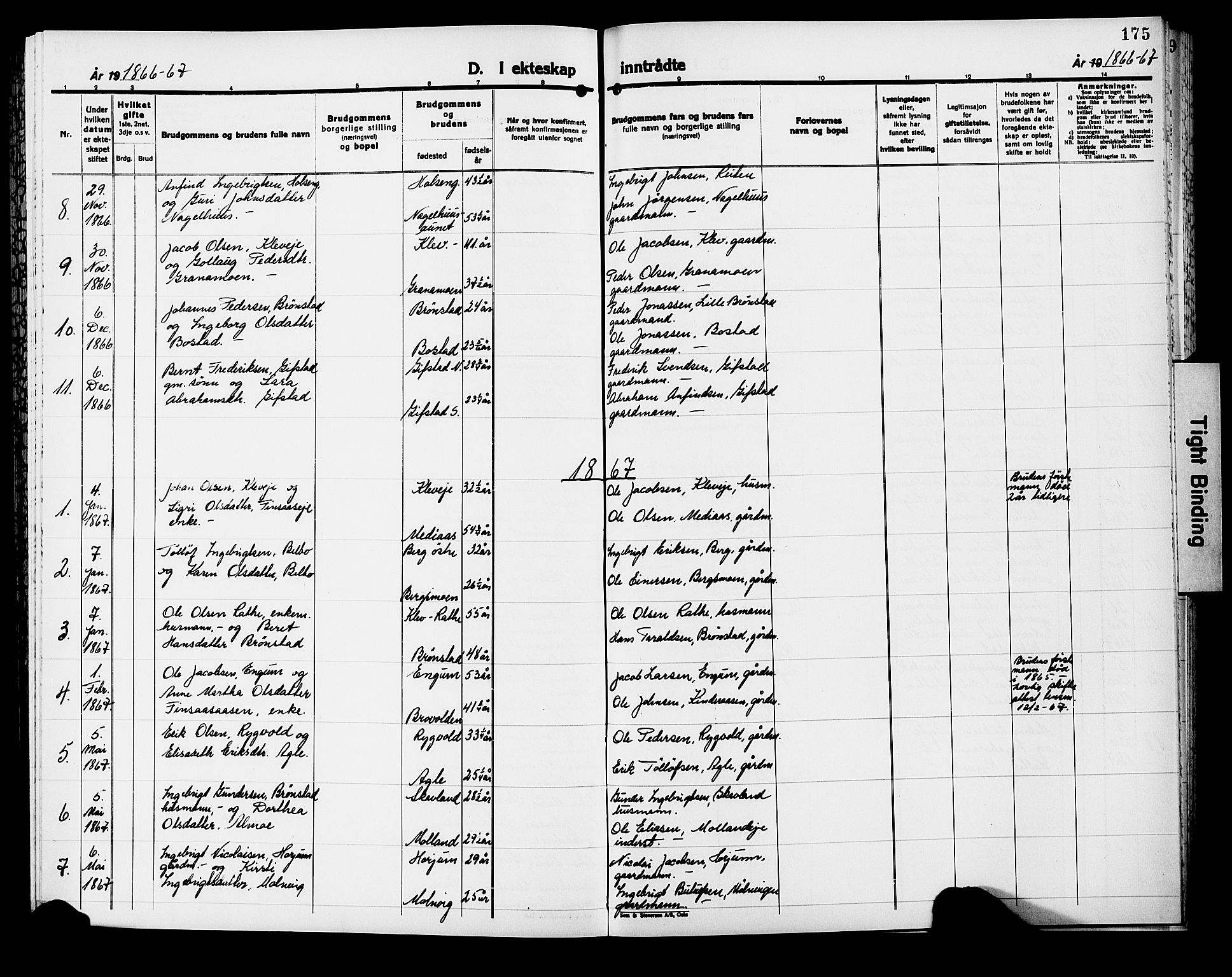 Ministerialprotokoller, klokkerbøker og fødselsregistre - Nord-Trøndelag, SAT/A-1458/749/L0485: Parish register (official) no. 749D01, 1857-1872, p. 175