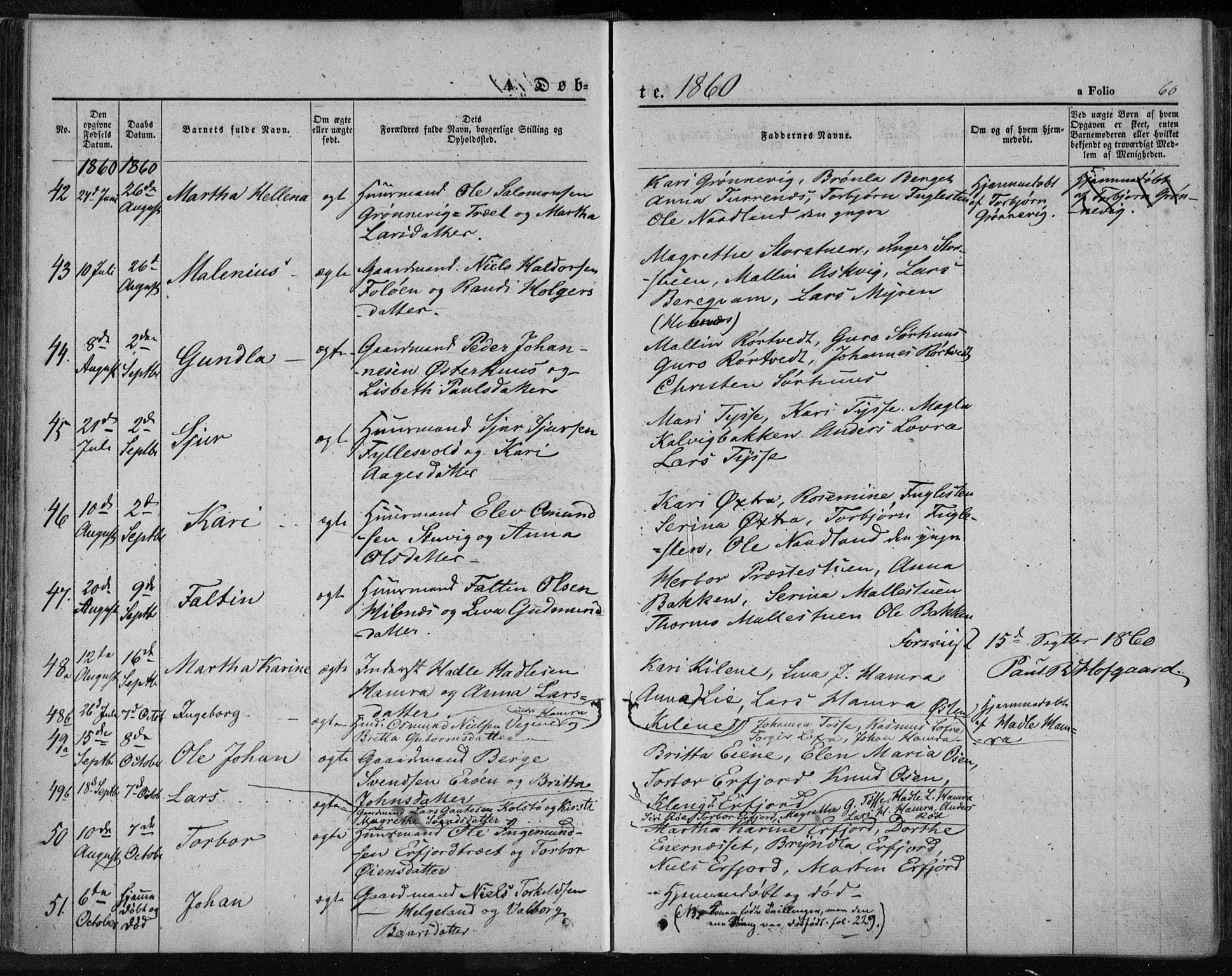 Jelsa sokneprestkontor, AV/SAST-A-101842/01/IV: Parish register (official) no. A 7, 1854-1866, p. 60