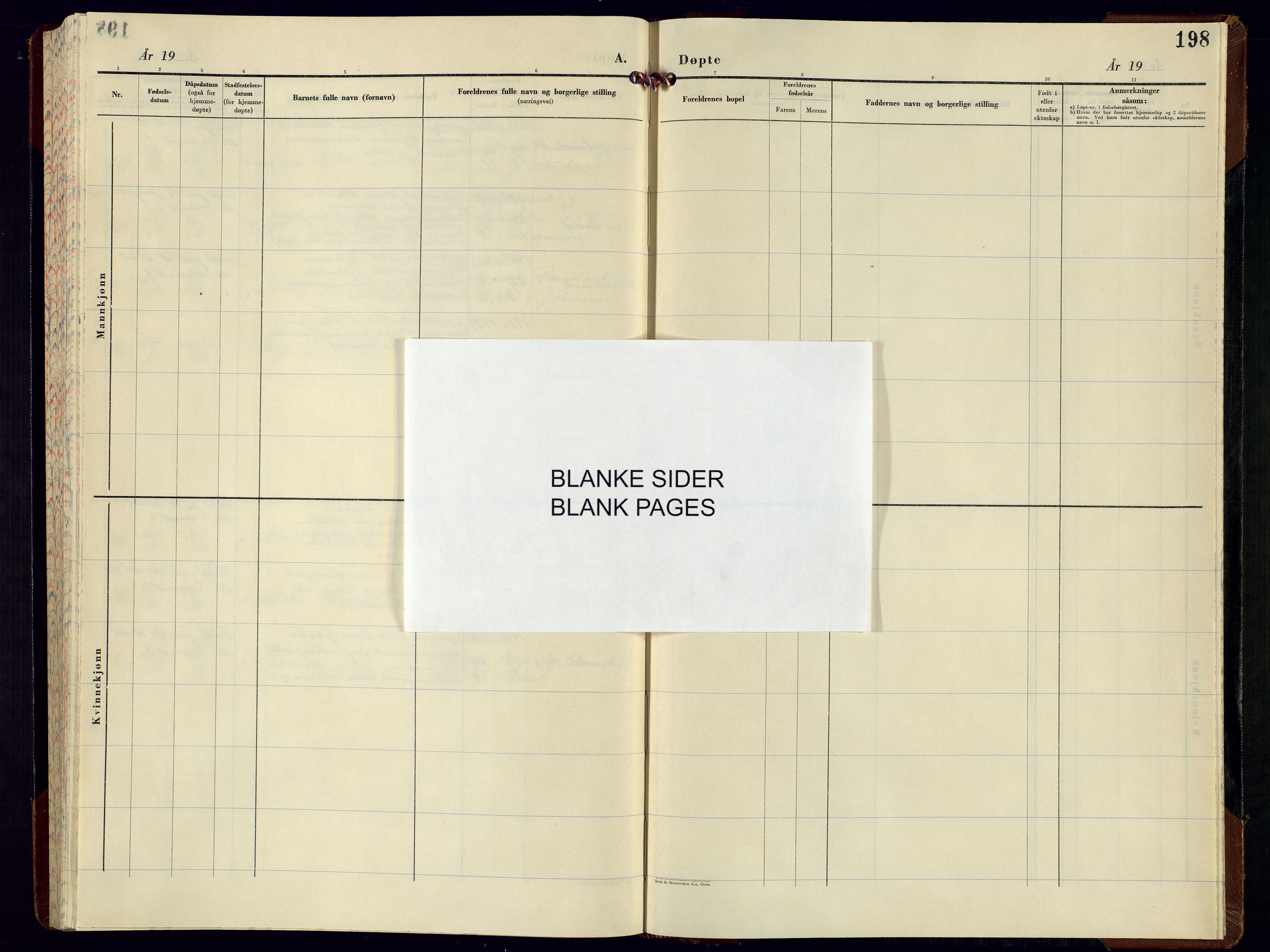 Oddernes sokneprestkontor, SAK/1111-0033/F/Fb/Fba/L0013: Parish register (copy) no. B-13, 1959-1966, p. 198