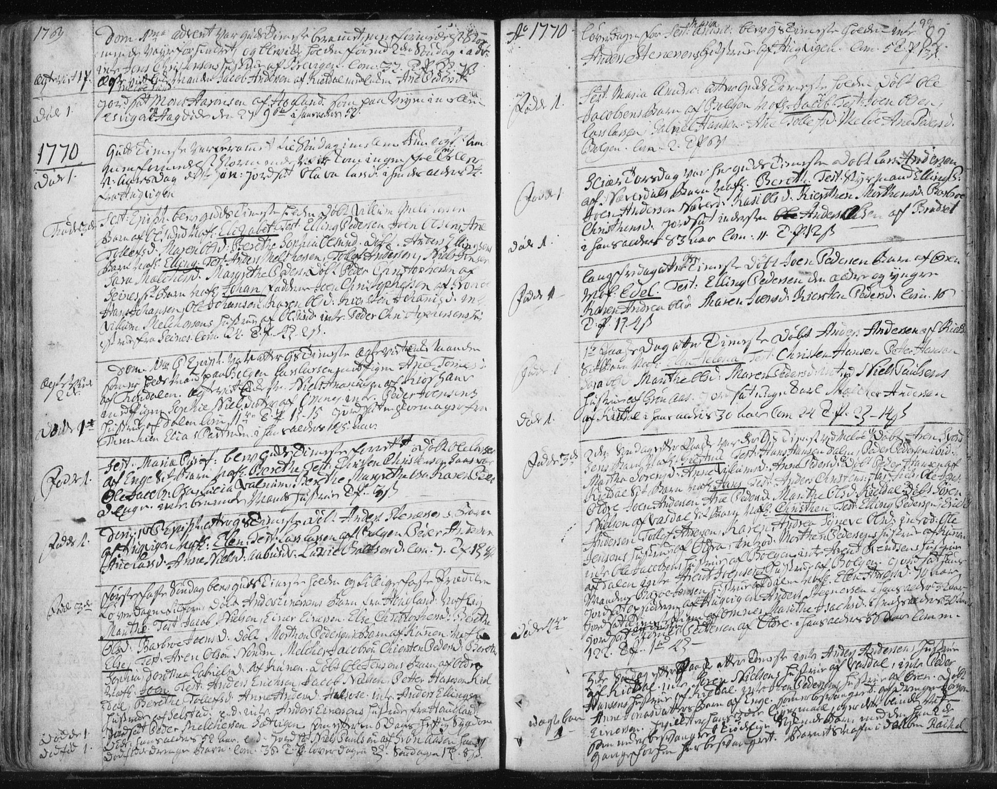 Ministerialprotokoller, klokkerbøker og fødselsregistre - Nordland, SAT/A-1459/841/L0587: Parish register (official) no. 841A02 /2, 1760-1776, p. 99