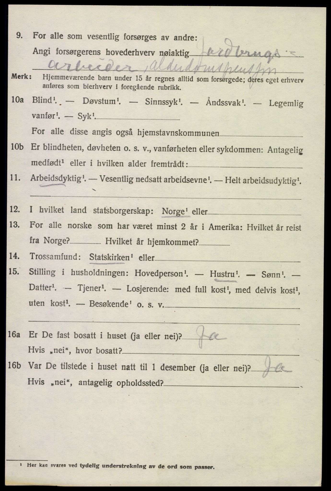 SAH, 1920 census for Stange, 1920, p. 17698