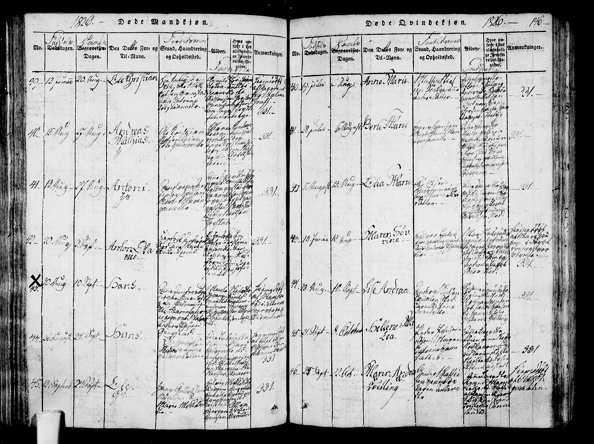 Sandar kirkebøker, AV/SAKO-A-243/F/Fa/L0004: Parish register (official) no. 4, 1814-1832, p. 146