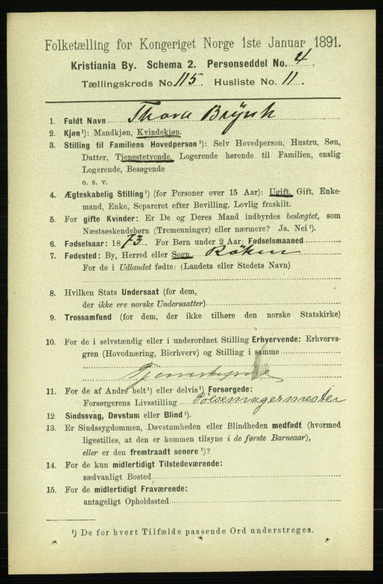 RA, 1891 census for 0301 Kristiania, 1891, p. 61992