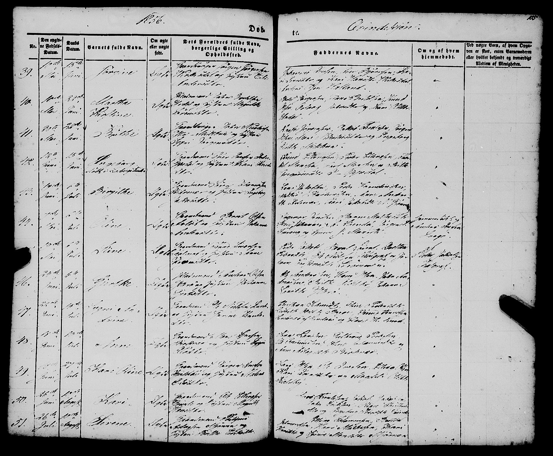 Gulen sokneprestembete, AV/SAB-A-80201/H/Haa/Haaa/L0021: Parish register (official) no. A 21, 1848-1858, p. 105