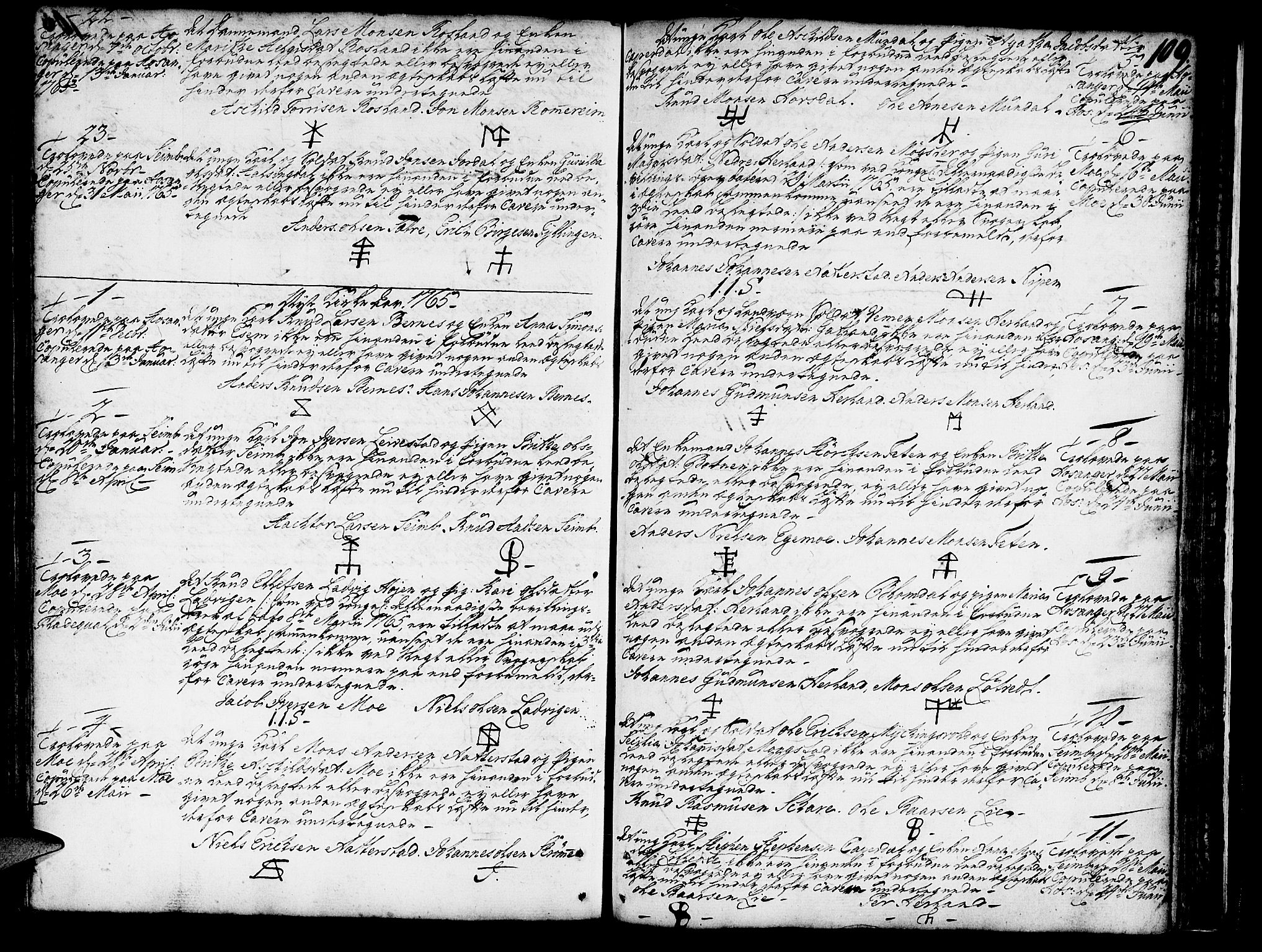 Hosanger sokneprestembete, SAB/A-75801/H/Haa: Parish register (official) no. A 1 /1, 1750-1766, p. 109