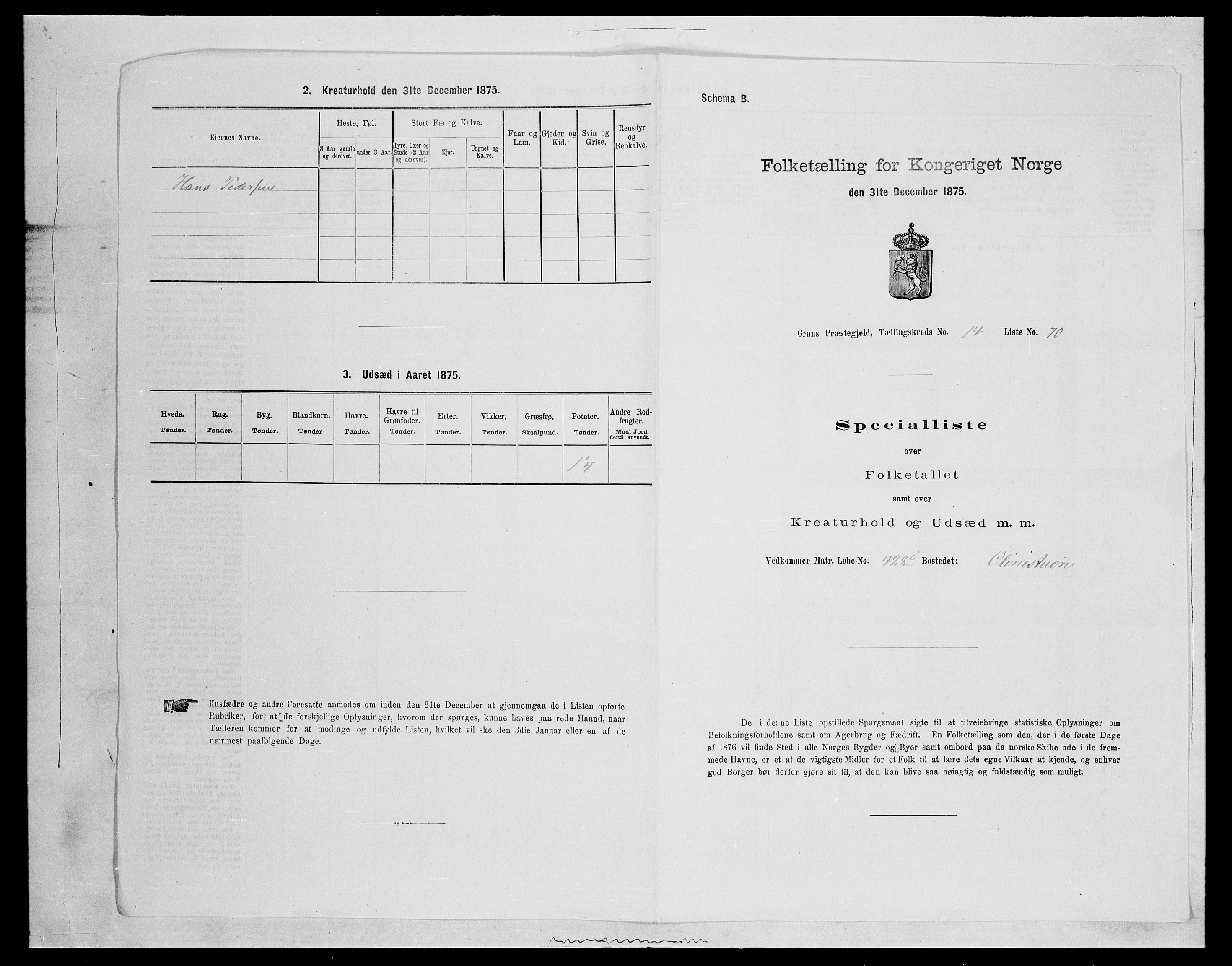 SAH, 1875 census for 0534P Gran, 1875, p. 2669