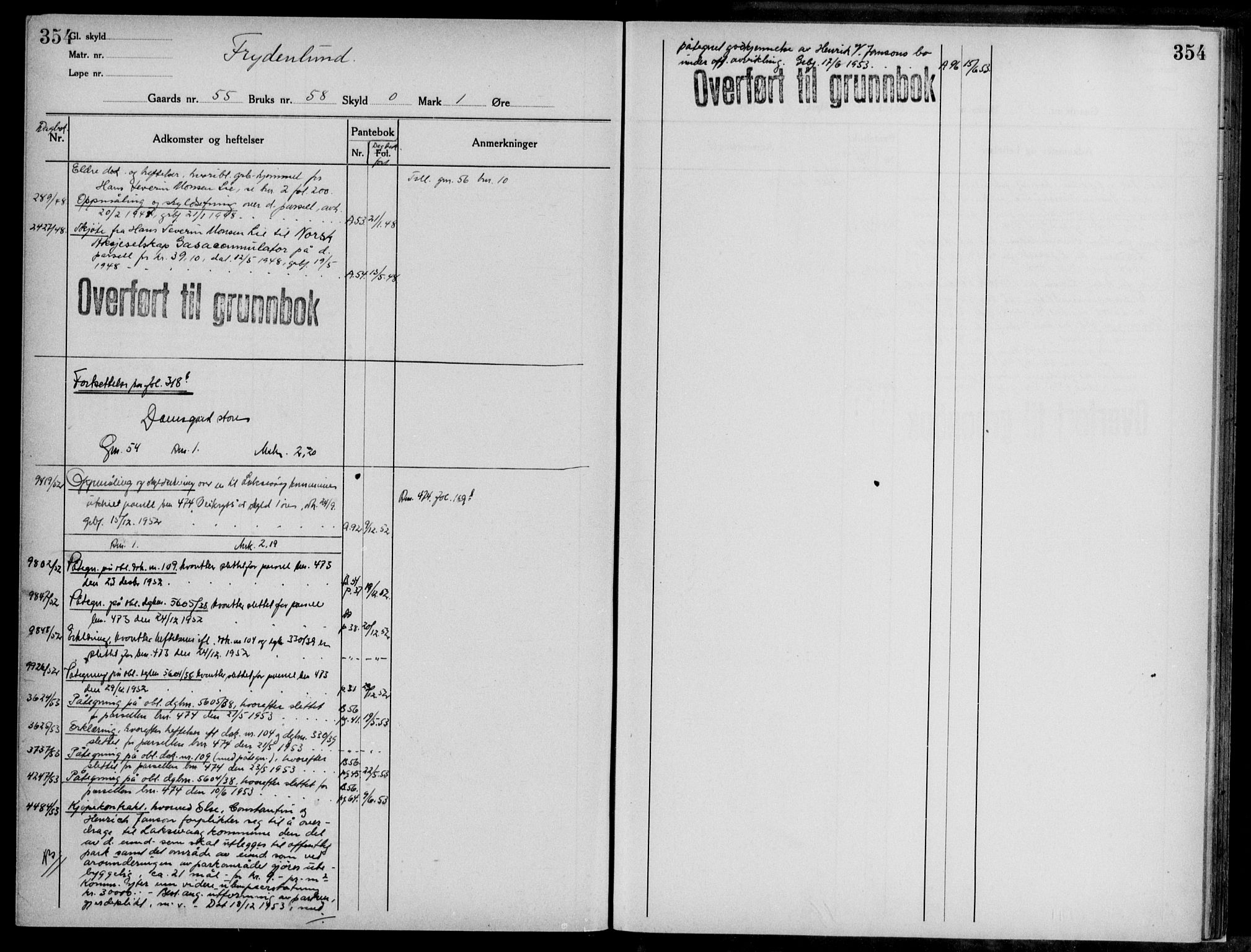 Midhordland sorenskriveri, AV/SAB-A-3001/1/G/Ga/Gab/L0117: Mortgage register no. II.A.b.117, p. 354