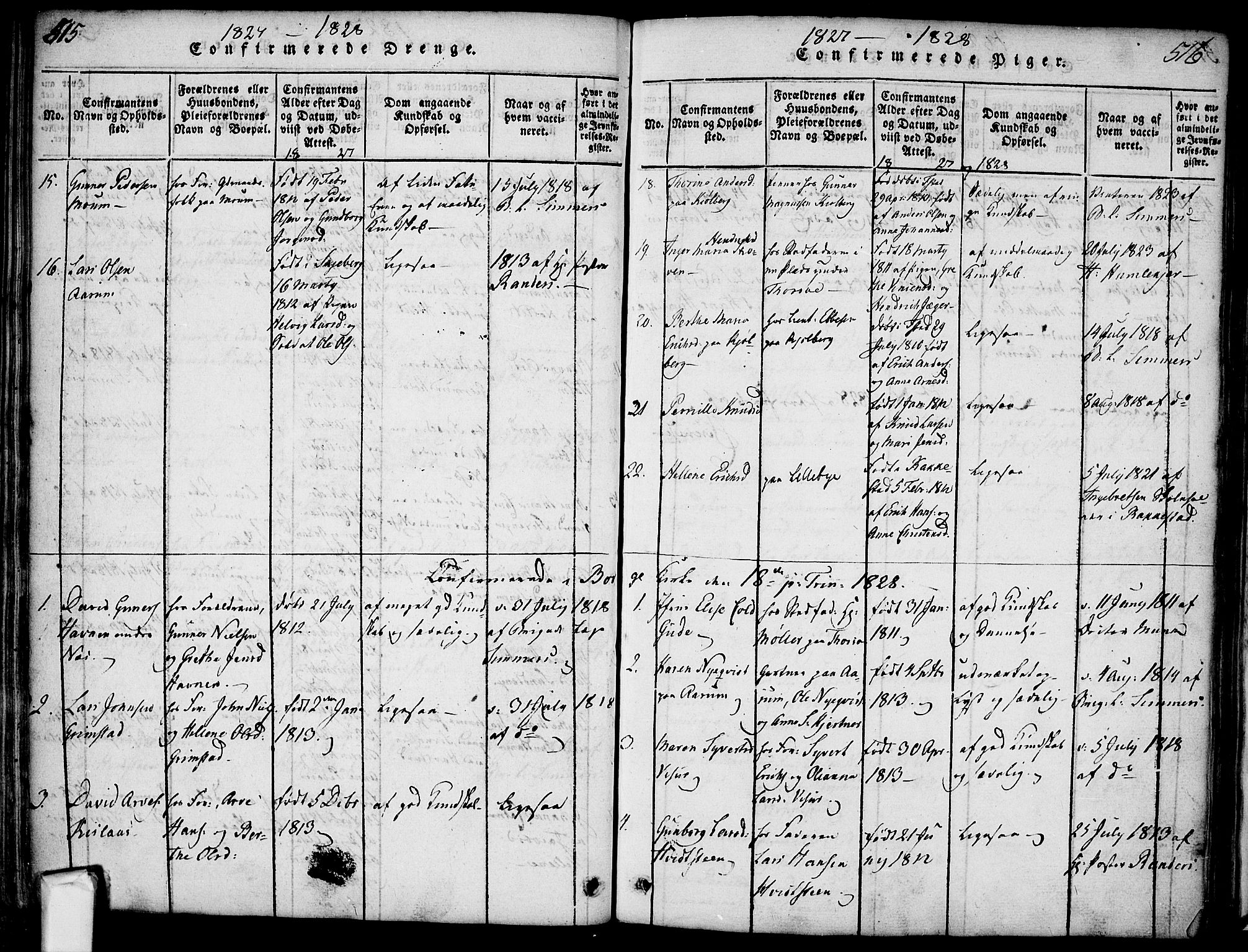Borge prestekontor Kirkebøker, SAO/A-10903/F/Fa/L0003: Parish register (official) no. I 3, 1815-1836, p. 515-516