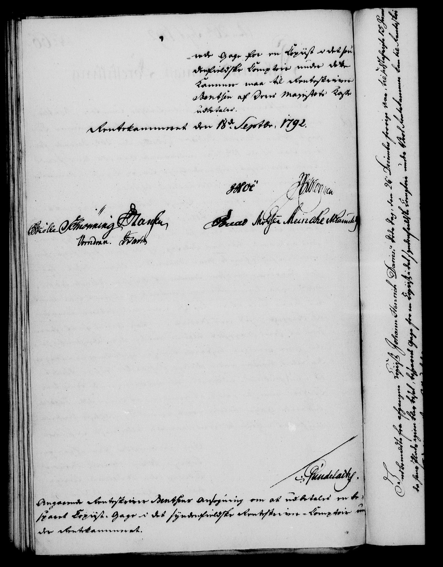 Rentekammeret, Kammerkanselliet, RA/EA-3111/G/Gf/Gfa/L0074: Norsk relasjons- og resolusjonsprotokoll (merket RK 52.74), 1792, p. 382