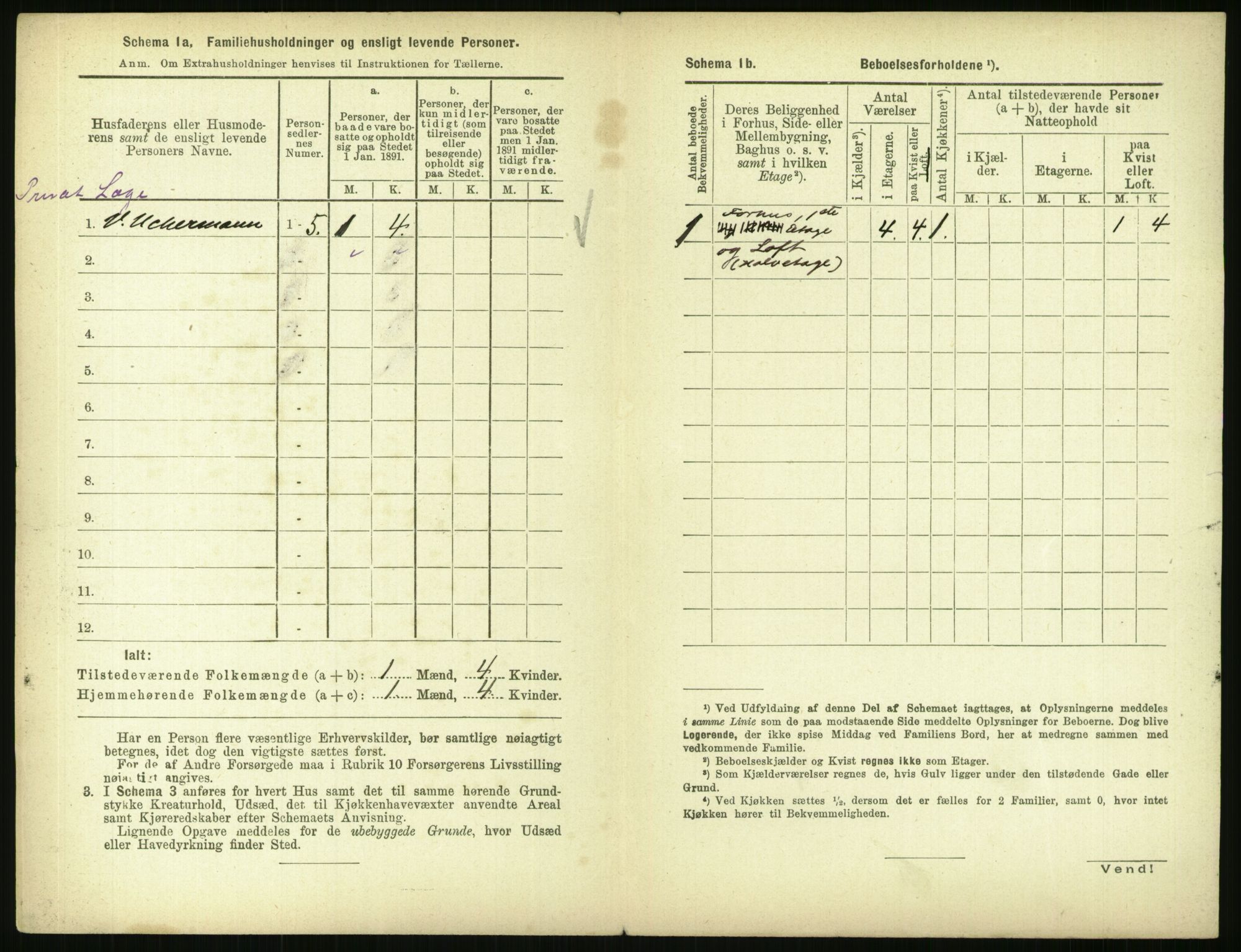 RA, 1891 census for 0301 Kristiania, 1891, p. 41896