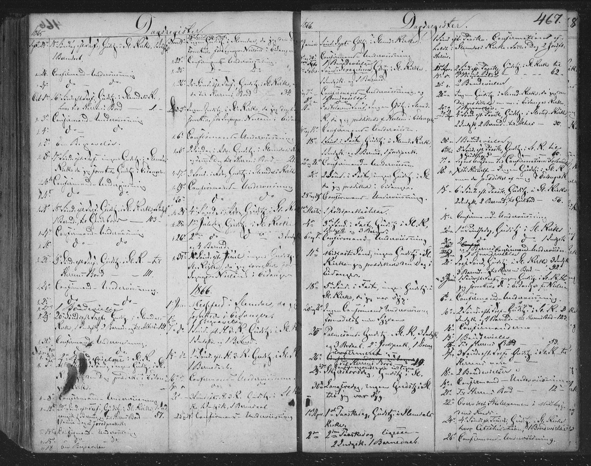 Siljan kirkebøker, SAKO/A-300/F/Fa/L0001: Parish register (official) no. 1, 1831-1870, p. 467