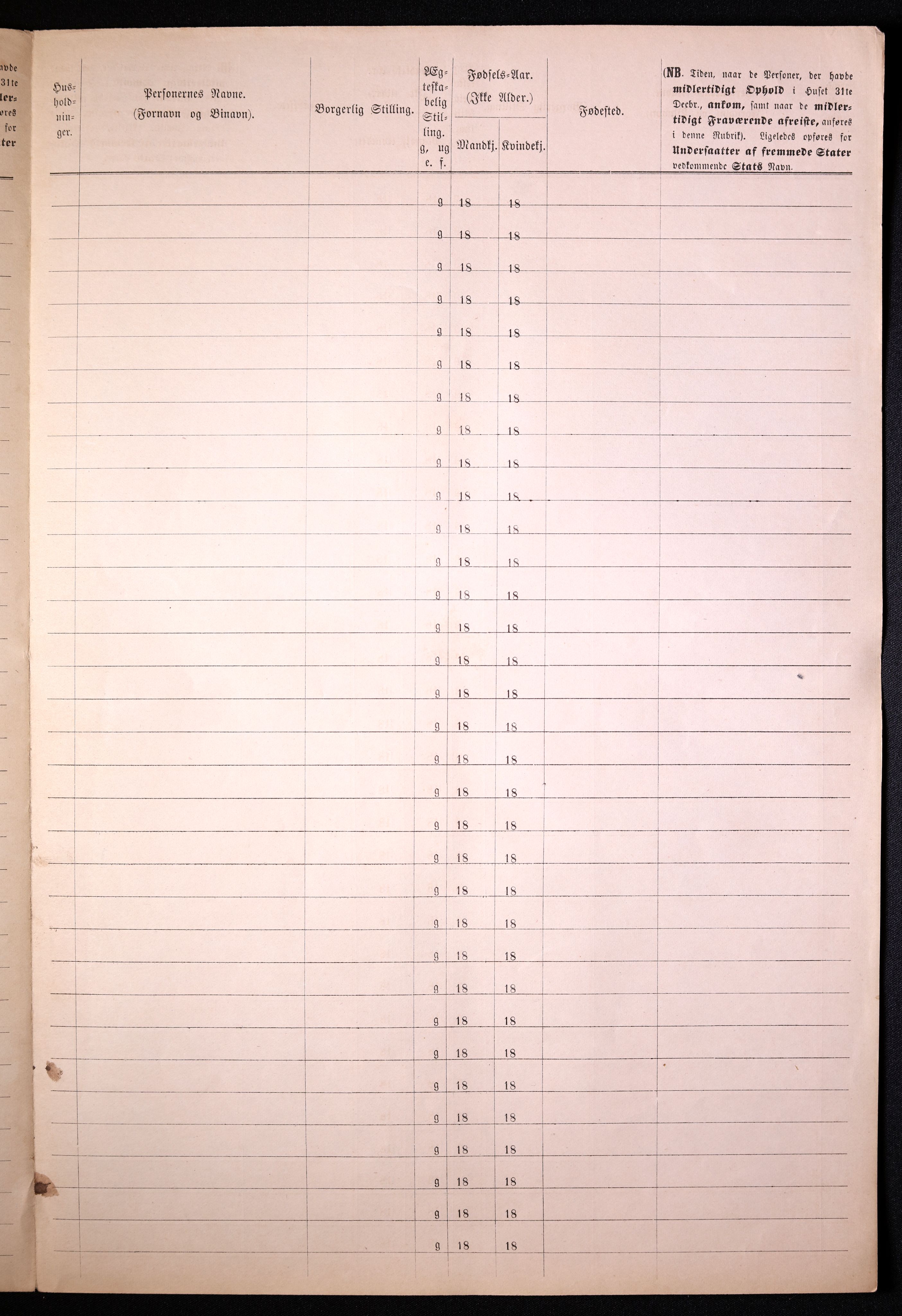 RA, 1870 census for 0101 Fredrikshald, 1870, p. 32