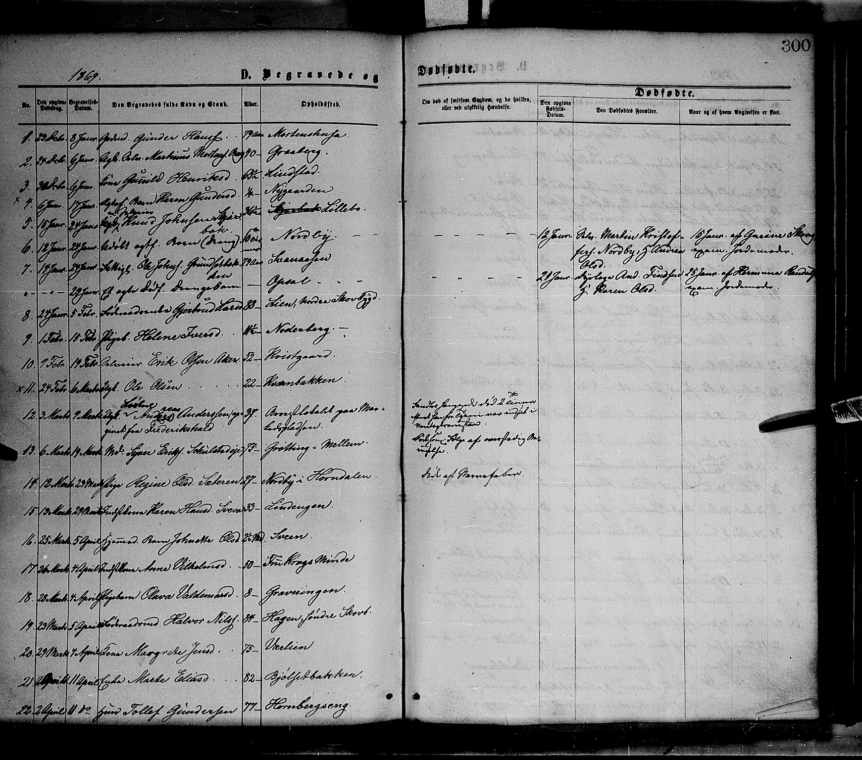 Elverum prestekontor, SAH/PREST-044/H/Ha/Haa/L0011: Parish register (official) no. 11, 1869-1879, p. 300