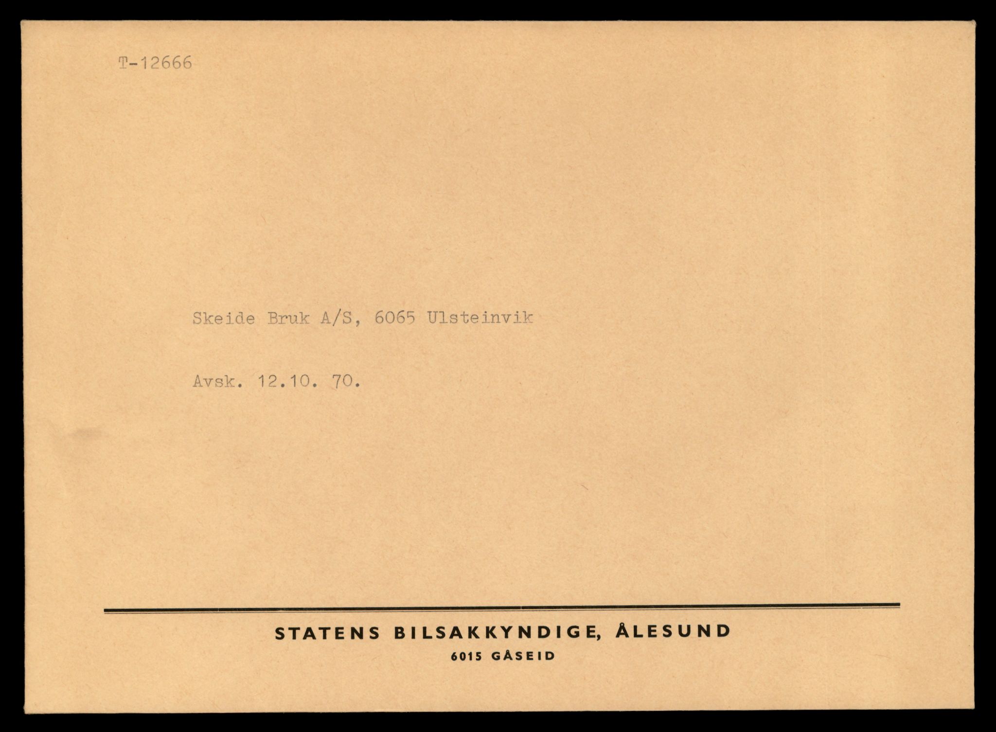 Møre og Romsdal vegkontor - Ålesund trafikkstasjon, AV/SAT-A-4099/F/Fe/L0035: Registreringskort for kjøretøy T 12653 - T 12829, 1927-1998, p. 222