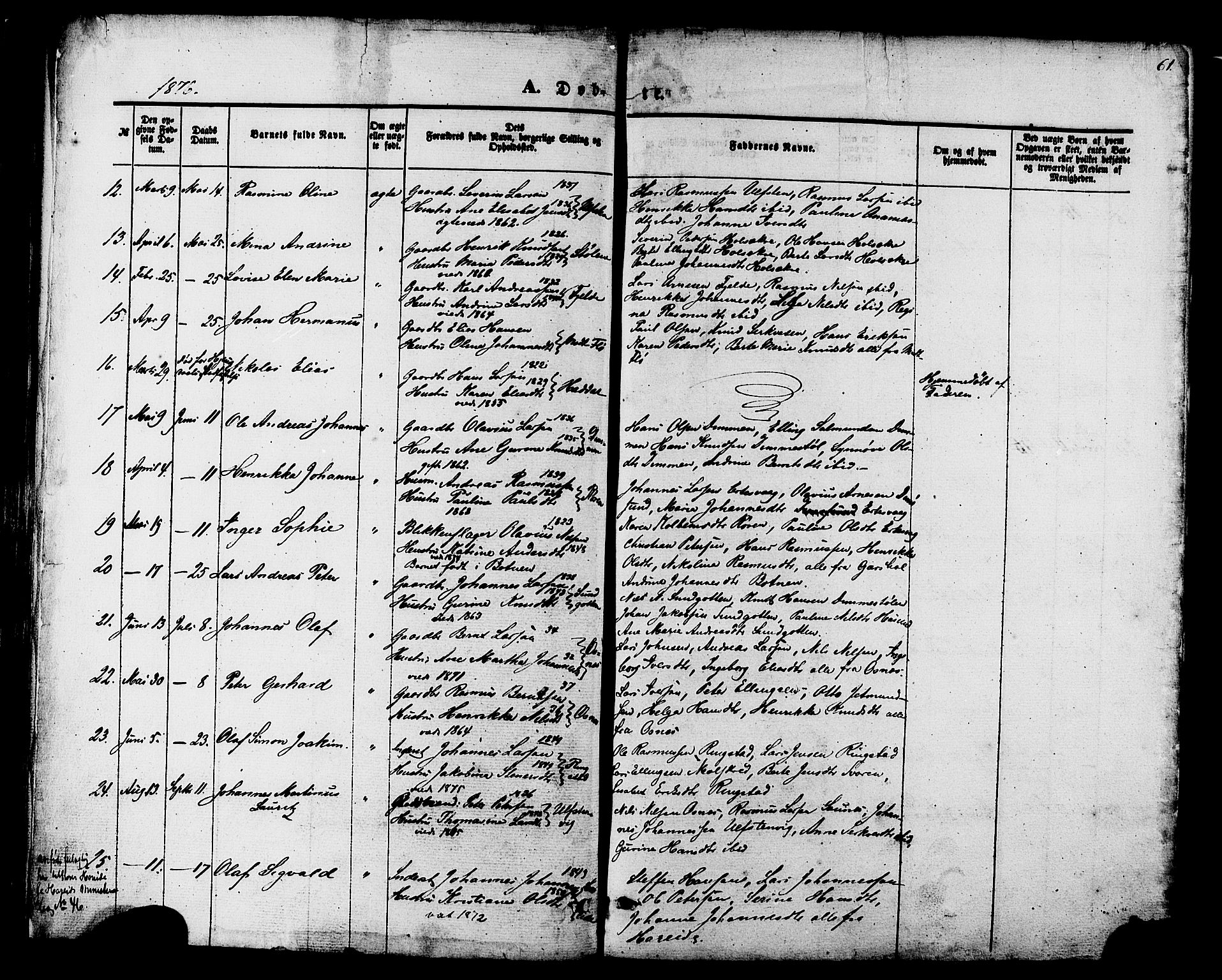 Ministerialprotokoller, klokkerbøker og fødselsregistre - Møre og Romsdal, AV/SAT-A-1454/509/L0105: Parish register (official) no. 509A03, 1848-1882, p. 61