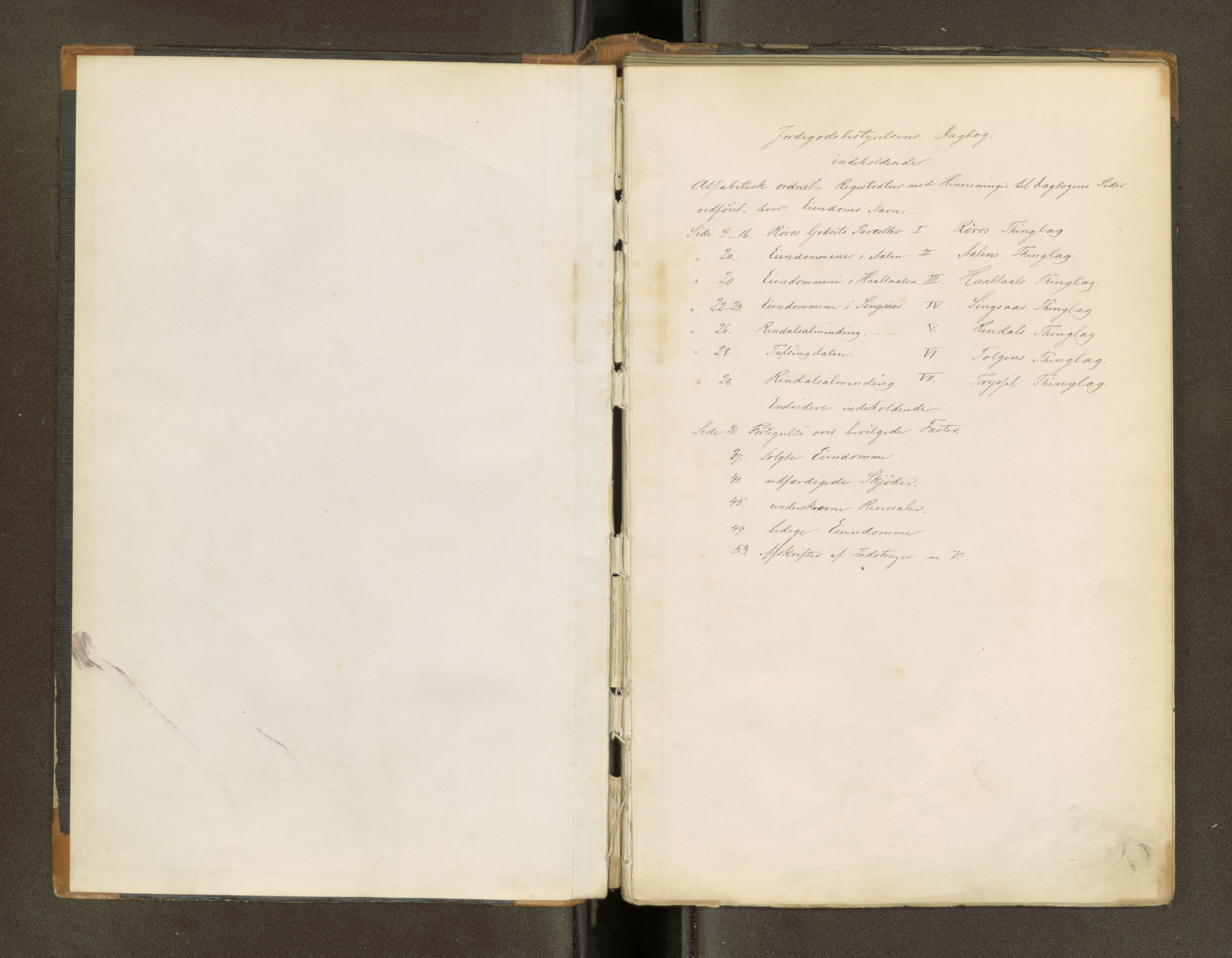 Røros kobberverk, AV/SAT-PA-0211/1/16/16A2/L0009: Jordegodset i det hele vedkommende, 1868-1897, p. 3