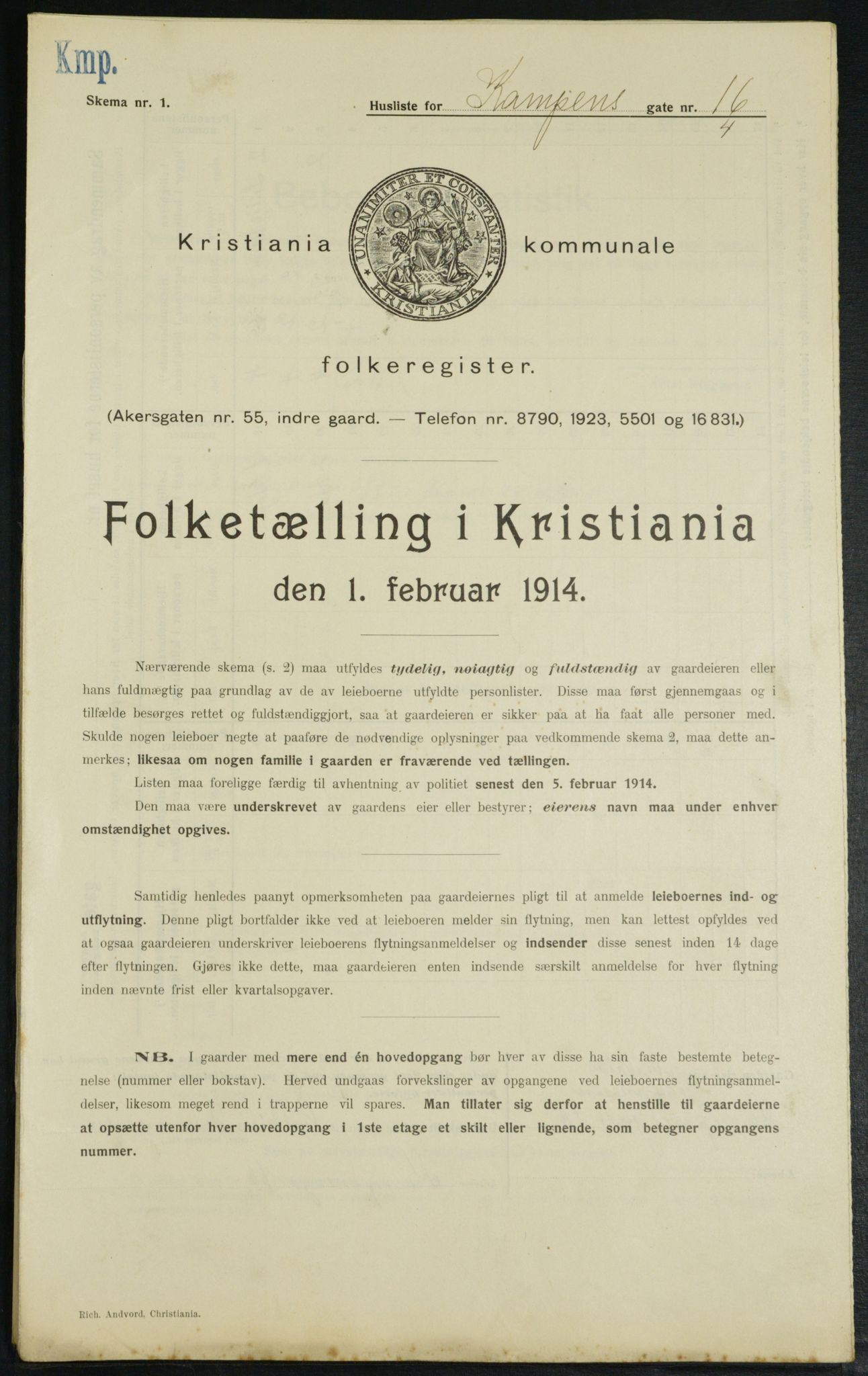 OBA, Municipal Census 1914 for Kristiania, 1914, p. 47721