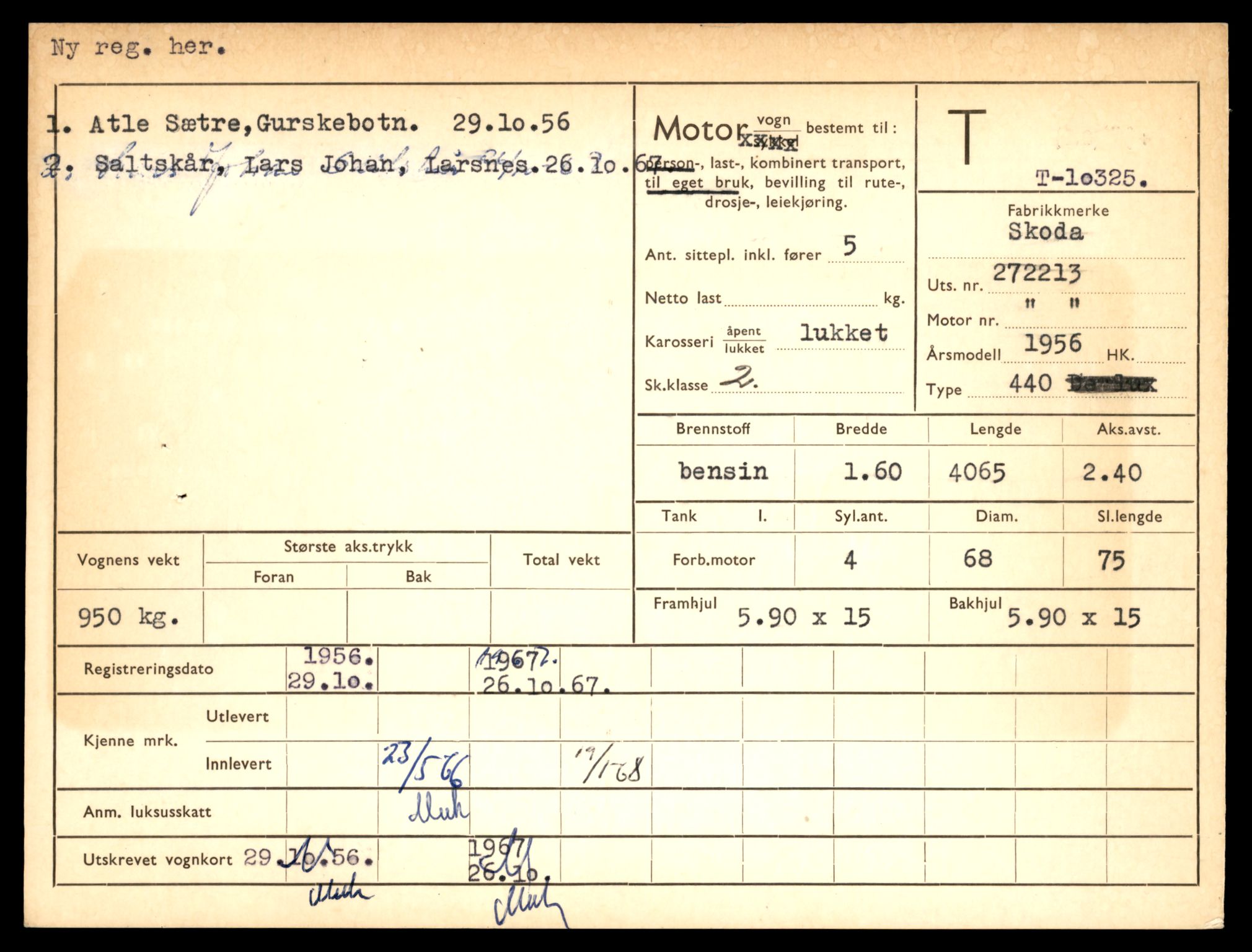 Møre og Romsdal vegkontor - Ålesund trafikkstasjon, AV/SAT-A-4099/F/Fe/L0019: Registreringskort for kjøretøy T 10228 - T 10350, 1927-1998, p. 2365