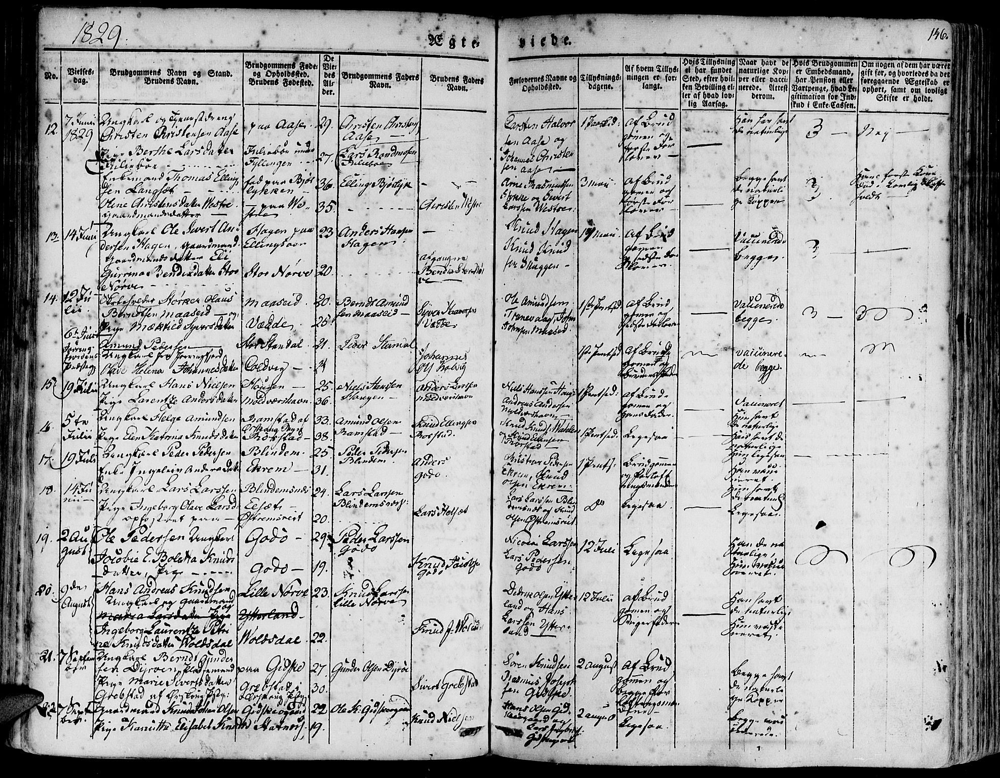 Ministerialprotokoller, klokkerbøker og fødselsregistre - Møre og Romsdal, AV/SAT-A-1454/528/L0395: Parish register (official) no. 528A06, 1828-1839, p. 146