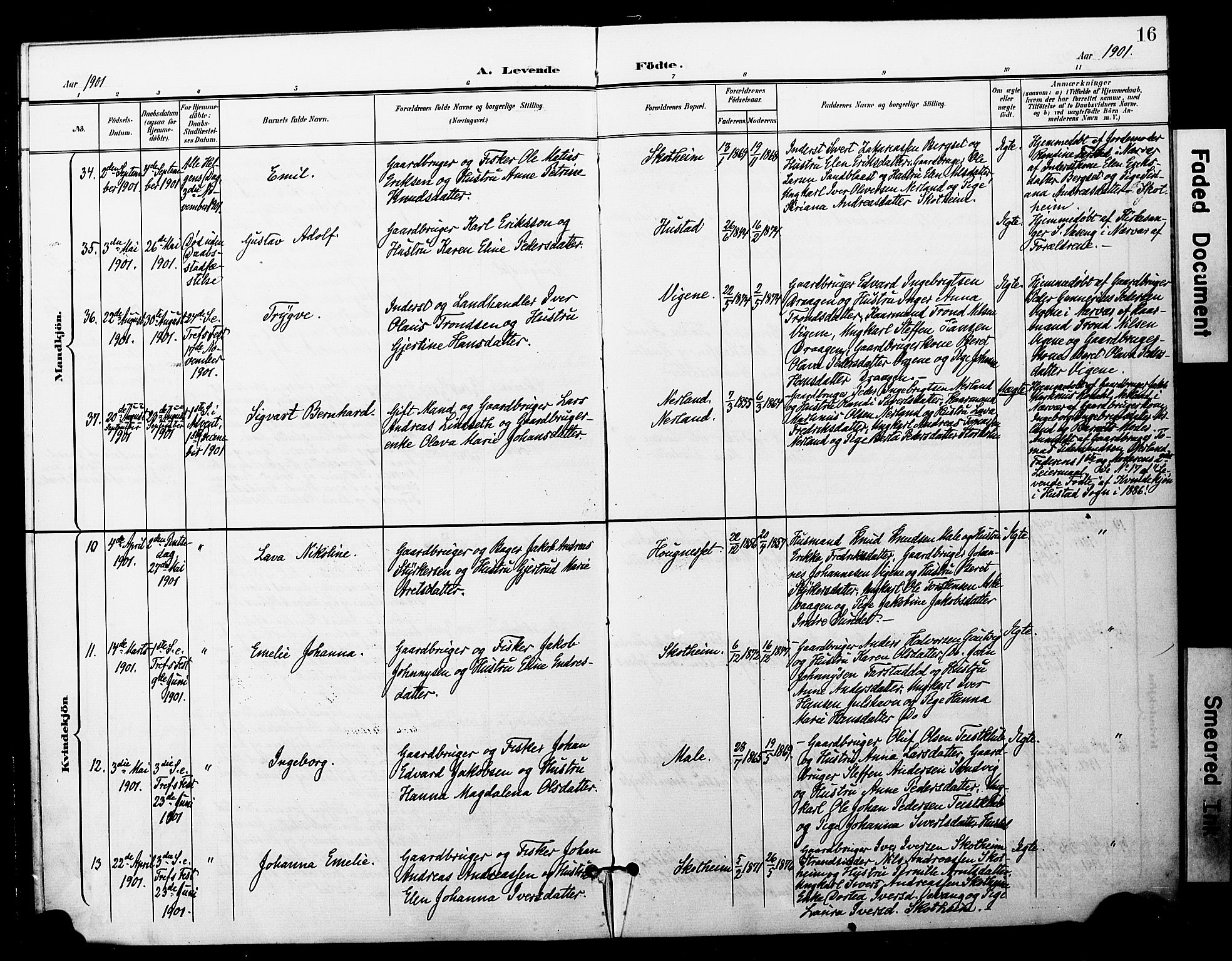 Ministerialprotokoller, klokkerbøker og fødselsregistre - Møre og Romsdal, AV/SAT-A-1454/567/L0779: Parish register (official) no. 567A02, 1898-1902, p. 16