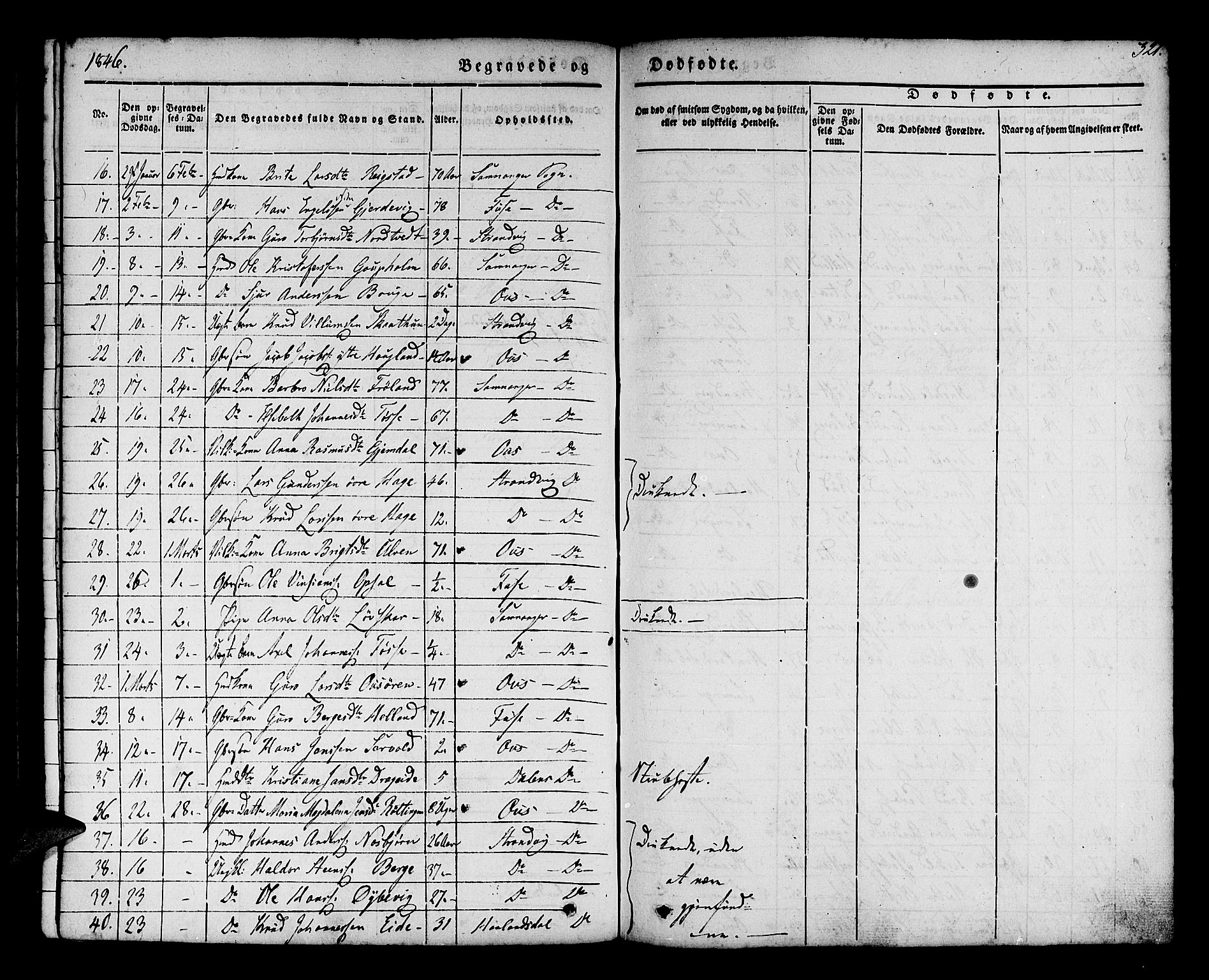 Os sokneprestembete, AV/SAB-A-99929: Parish register (official) no. A 15, 1839-1851, p. 322