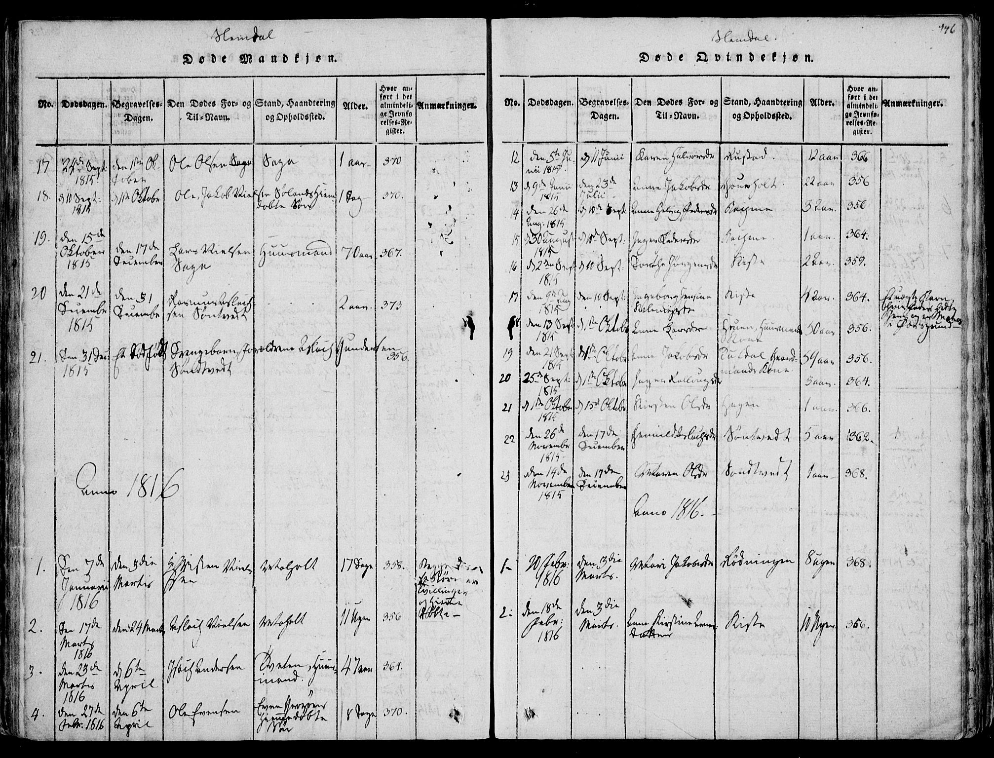 Eidanger kirkebøker, AV/SAKO-A-261/F/Fa/L0007: Parish register (official) no. 7, 1814-1831, p. 146