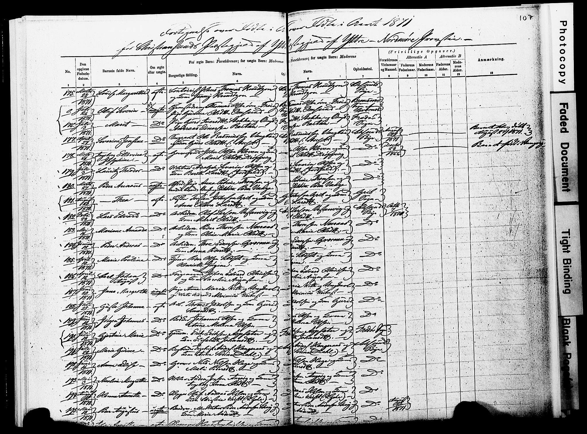 Ministerialprotokoller, klokkerbøker og fødselsregistre - Møre og Romsdal, SAT/A-1454/572/L0857: Parish register (official) no. 572D01, 1866-1872, p. 106-107