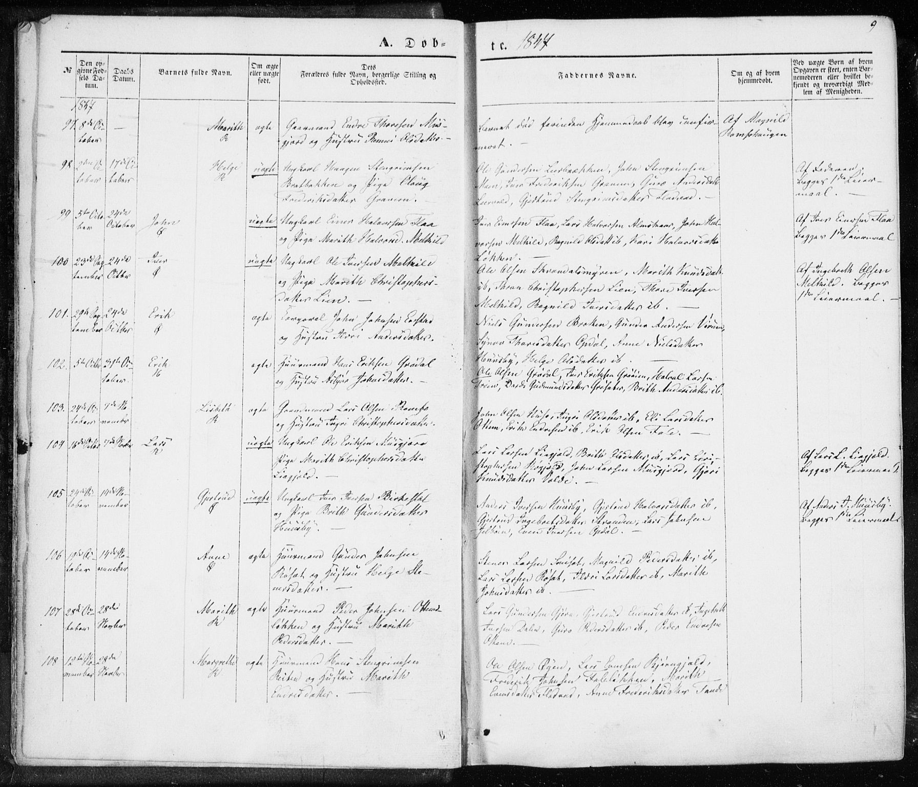 Ministerialprotokoller, klokkerbøker og fødselsregistre - Møre og Romsdal, AV/SAT-A-1454/590/L1013: Parish register (official) no. 590A05, 1847-1877, p. 9