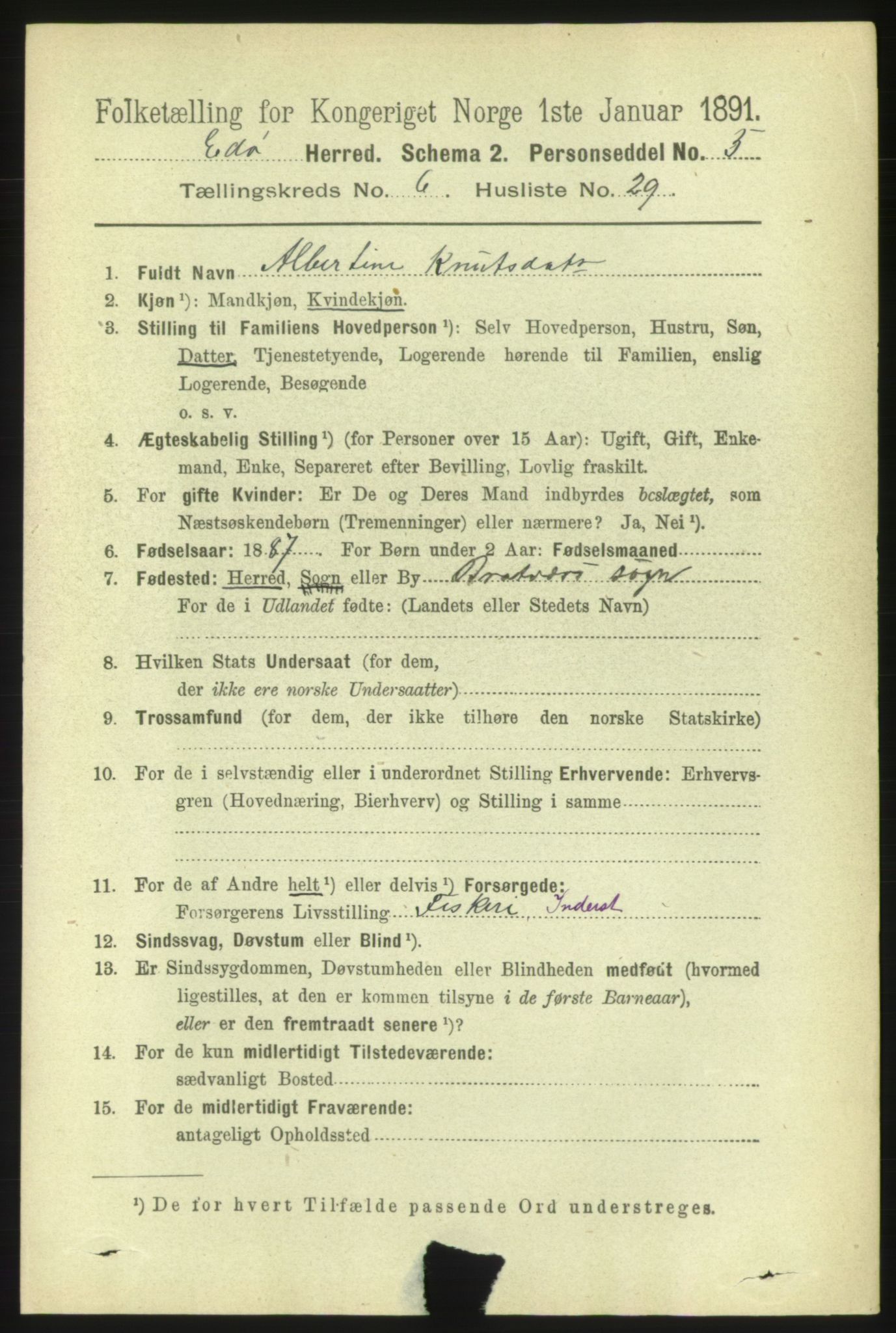 RA, 1891 census for 1573 Edøy, 1891, p. 1532