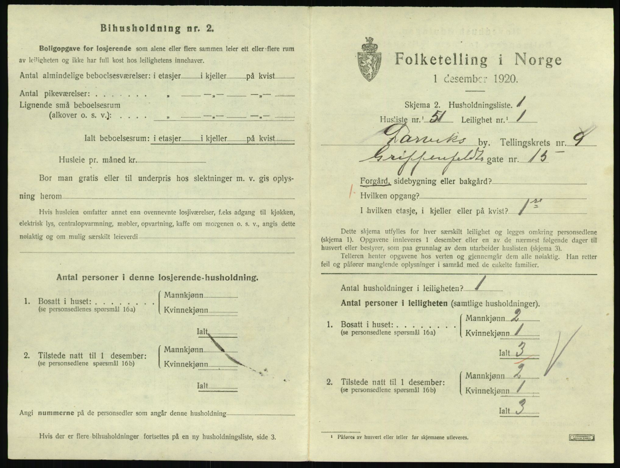 SAKO, 1920 census for Larvik, 1920, p. 7202