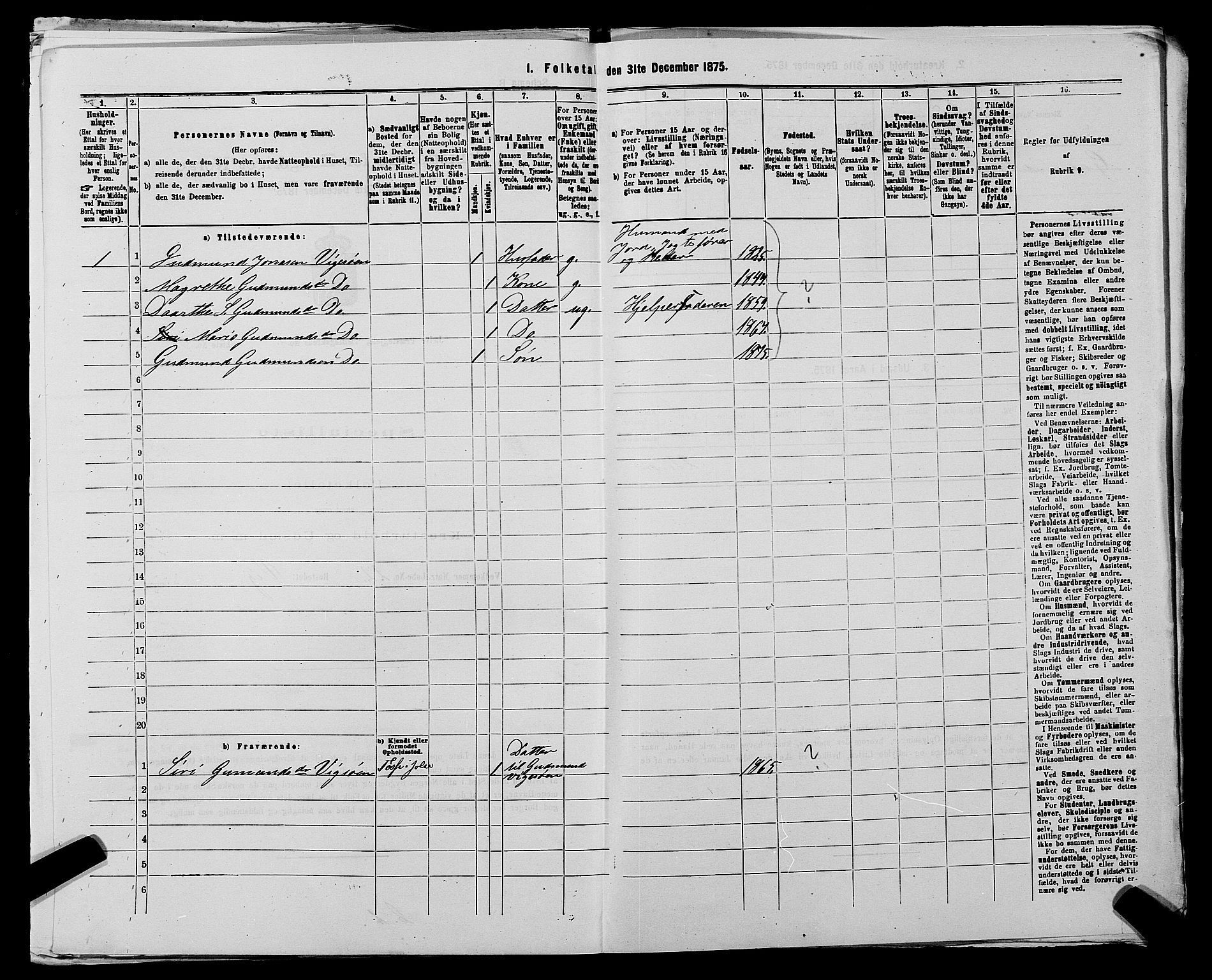 SAST, 1875 census for 1138P Jelsa, 1875, p. 178