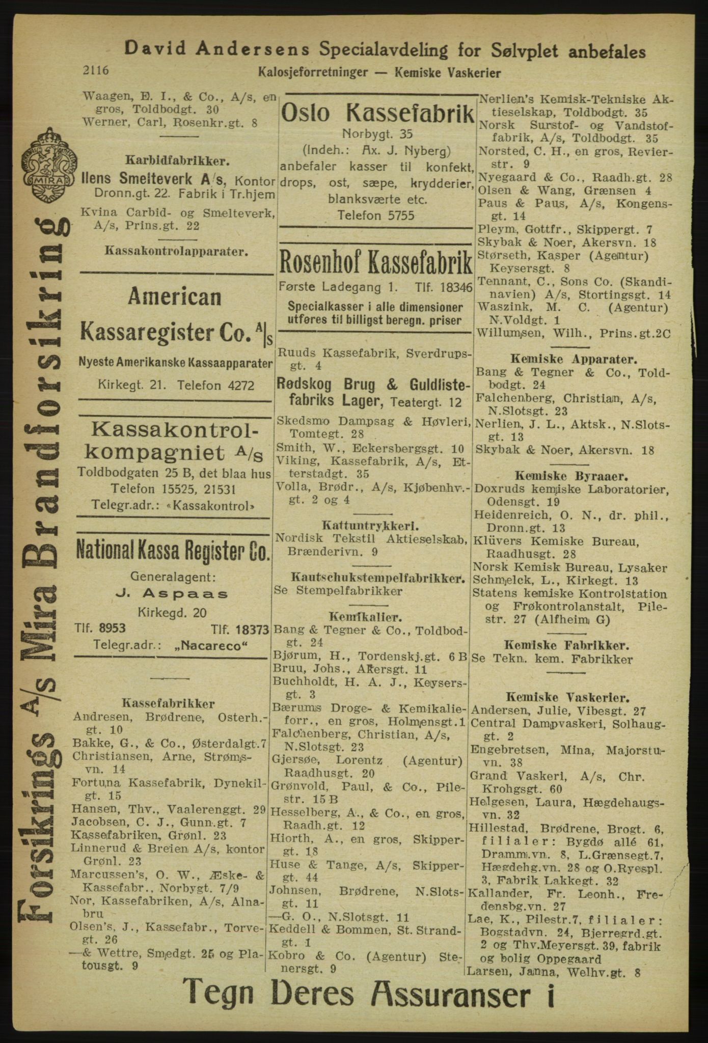 Kristiania/Oslo adressebok, PUBL/-, 1918, p. 2269