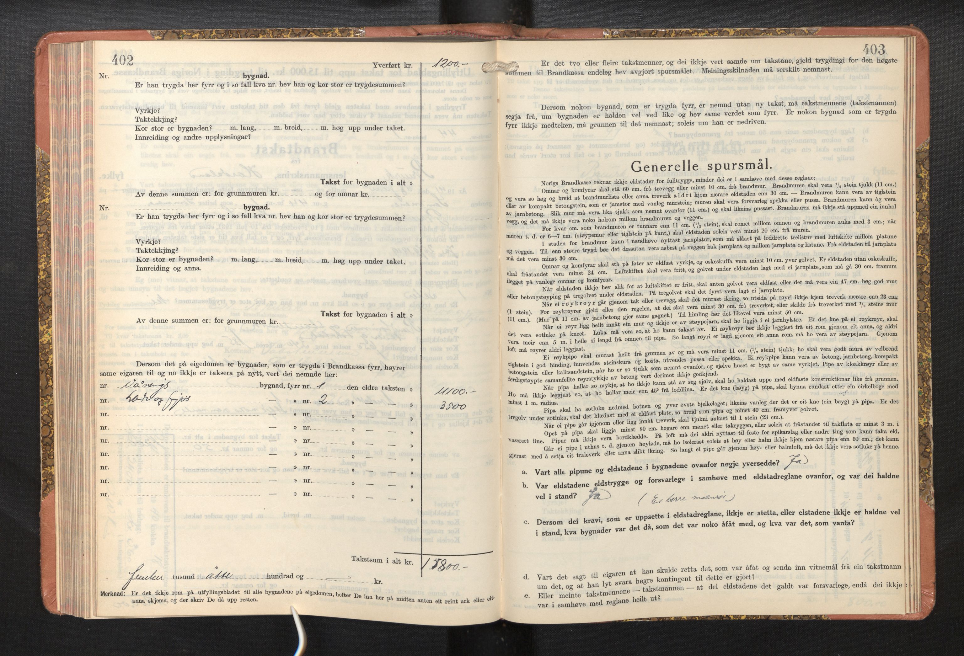 Lensmannen i Bruvik, AV/SAB-A-31301/0012/L0011: Branntakstprotokoll, skjematakst, 1936-1949, p. 402-403