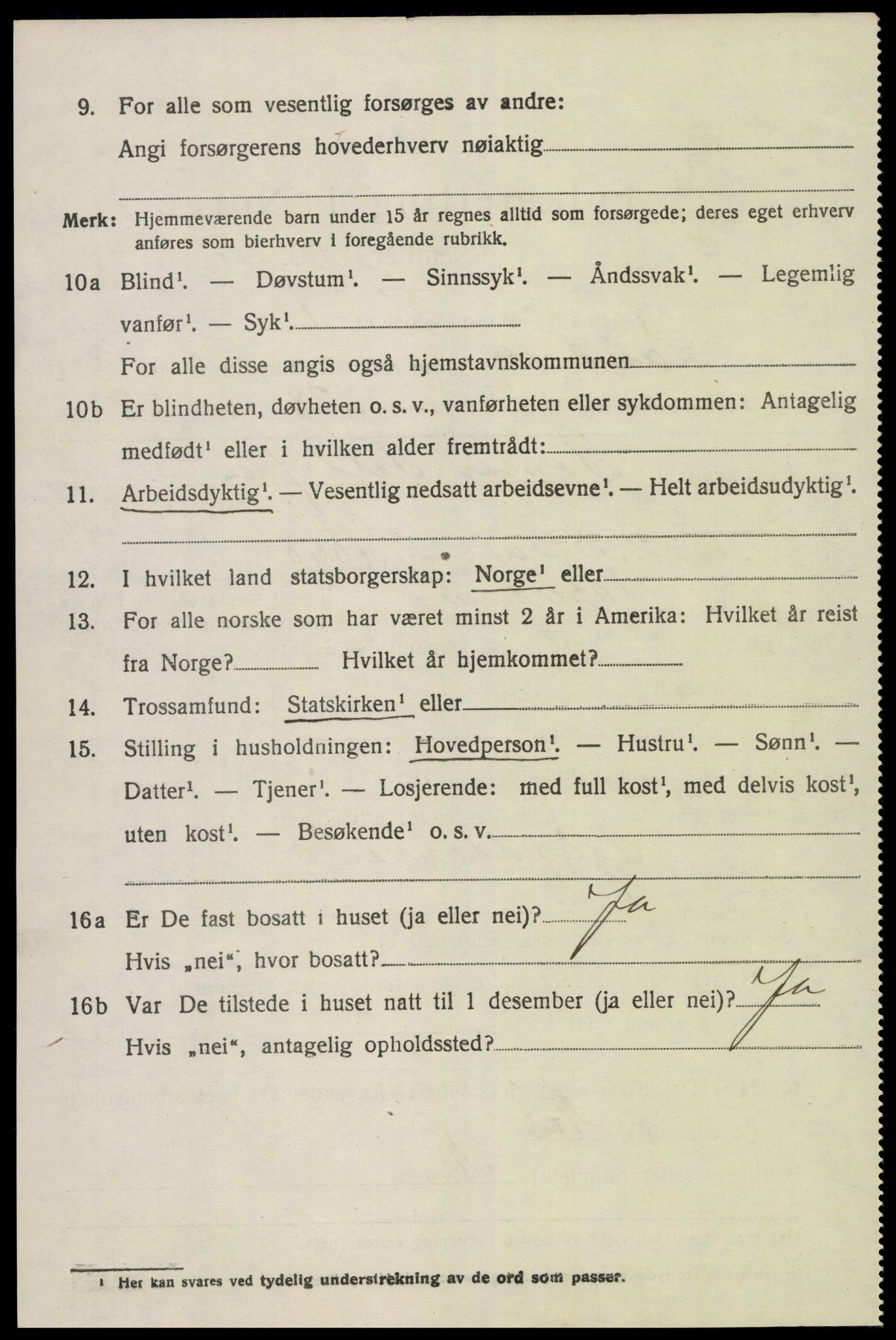 SAK, 1920 census for Landvik, 1920, p. 3199