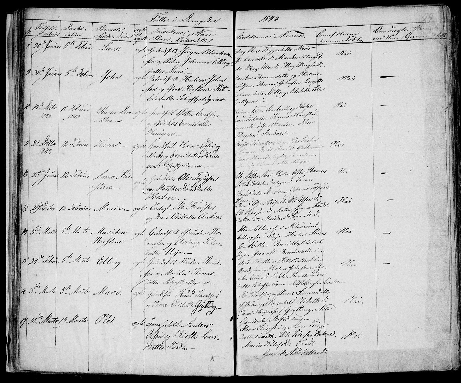 Drangedal kirkebøker, SAKO/A-258/F/Fa/L0007a: Parish register (official) no. 7a, 1837-1856, p. 29