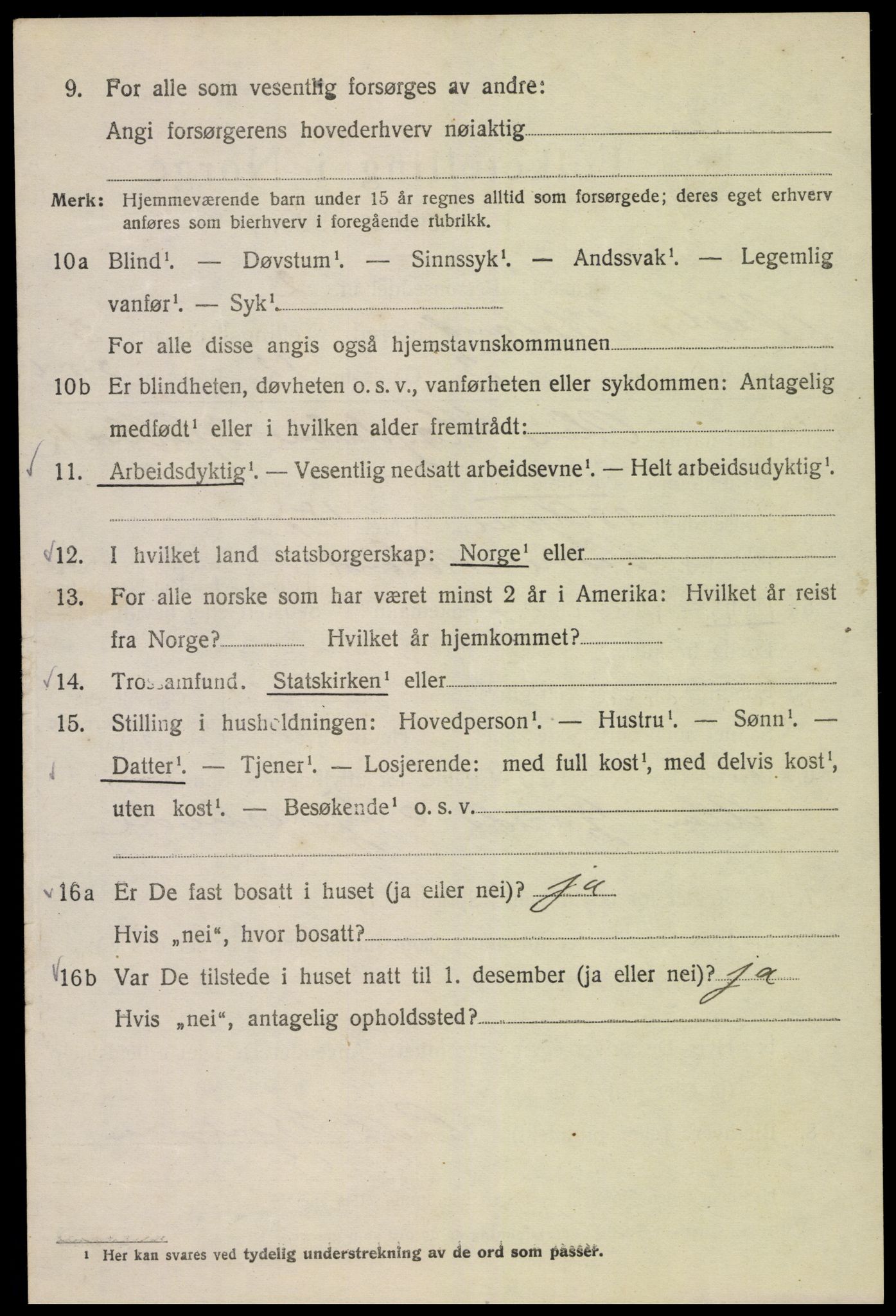 SAK, 1920 census for Vestre Moland, 1920, p. 3354