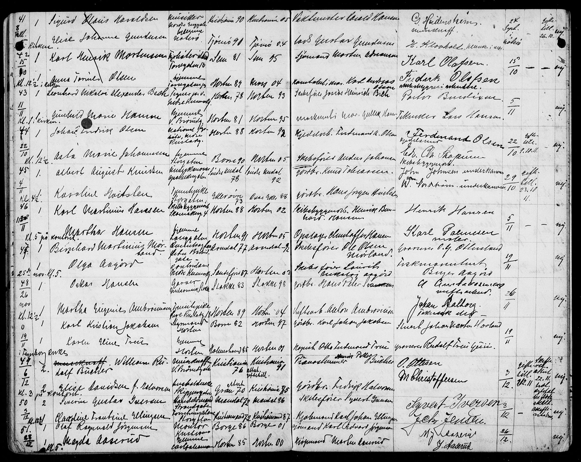 Horten kirkebøker, AV/SAKO-A-348/H/Ha/L0004: Banns register no. 4, 1904-1913