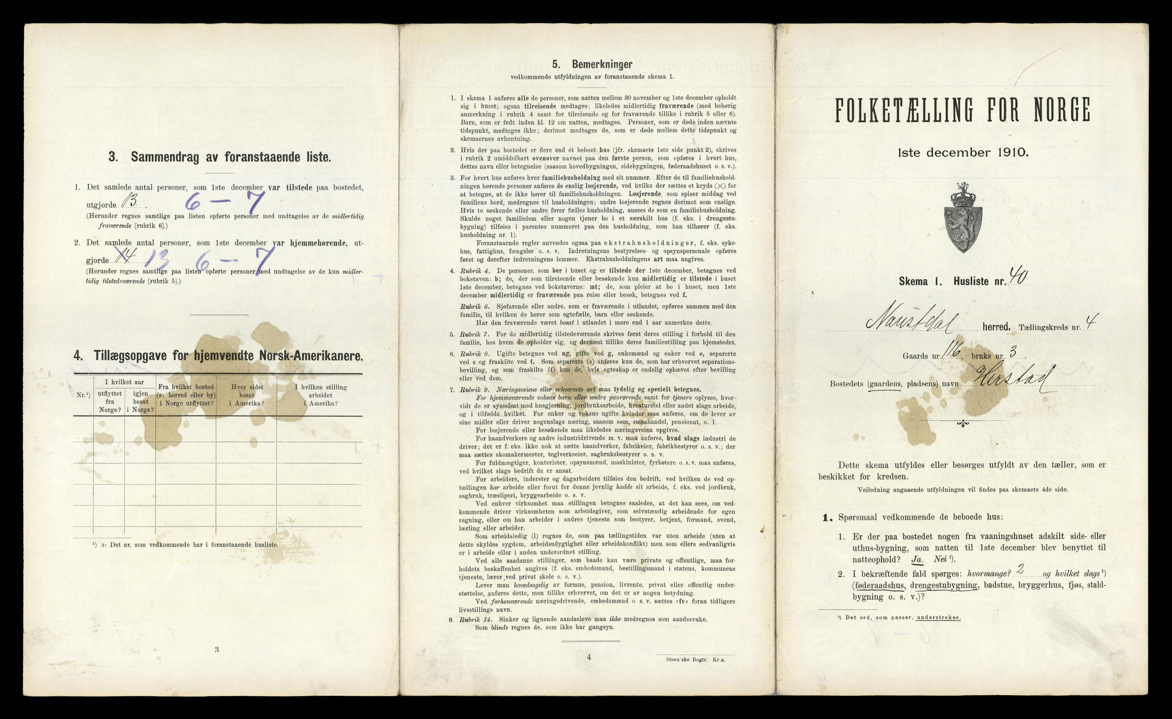 RA, 1910 census for Naustdal, 1910, p. 635