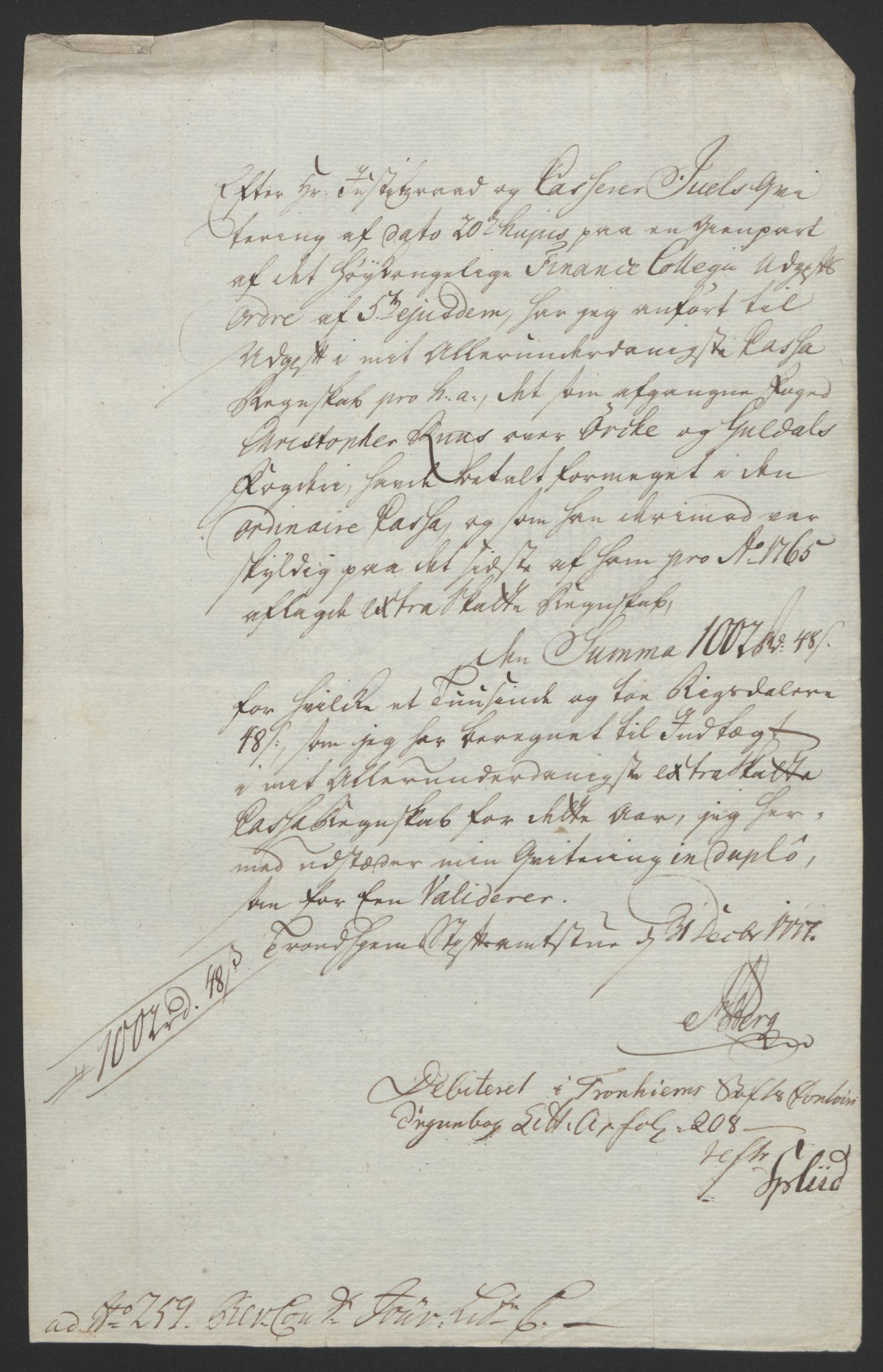 Rentekammeret inntil 1814, Reviderte regnskaper, Fogderegnskap, AV/RA-EA-4092/R60/L4094: Ekstraskatten Orkdal og Gauldal, 1762-1765, p. 248