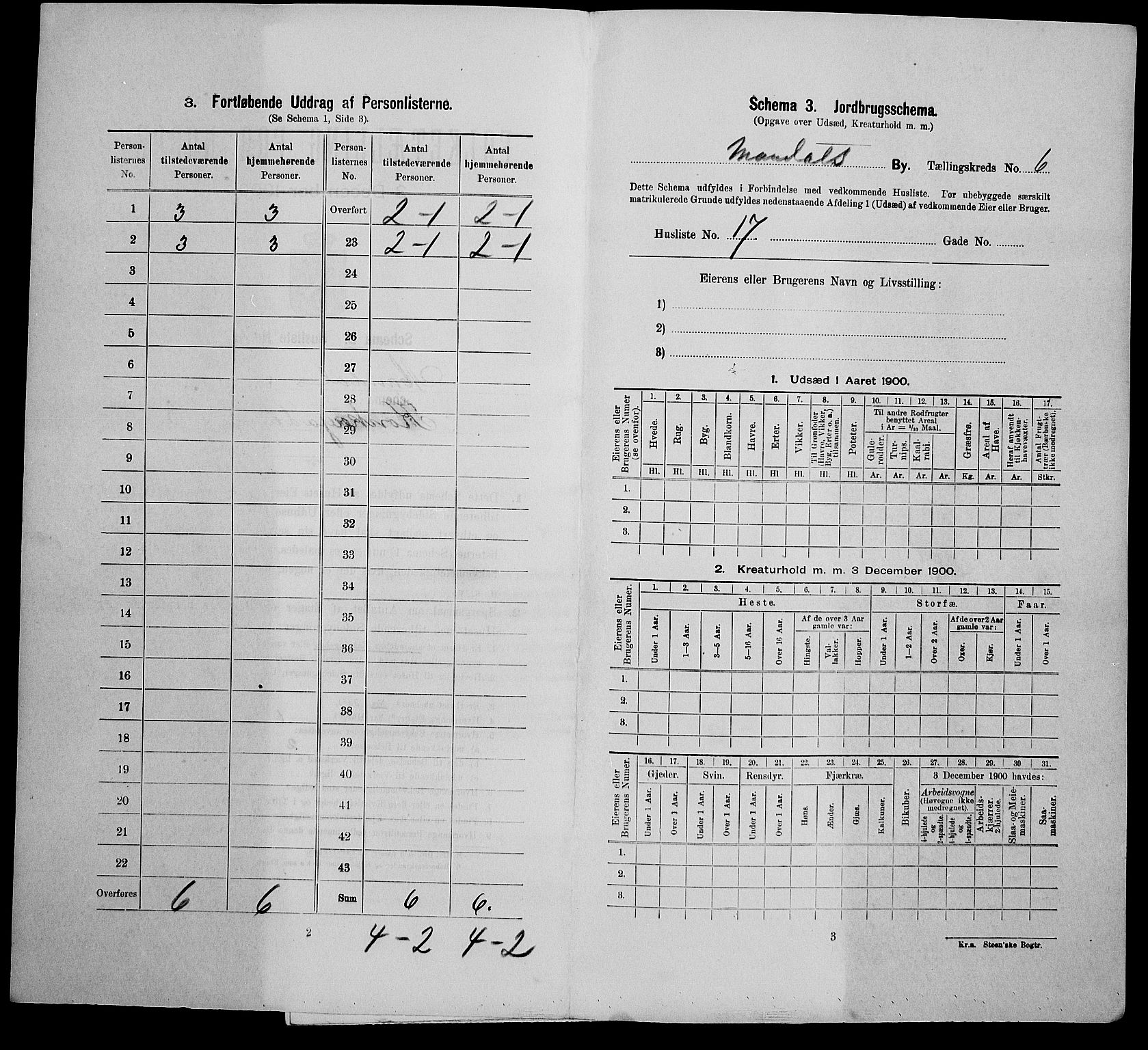 SAK, 1900 census for Mandal, 1900, p. 801