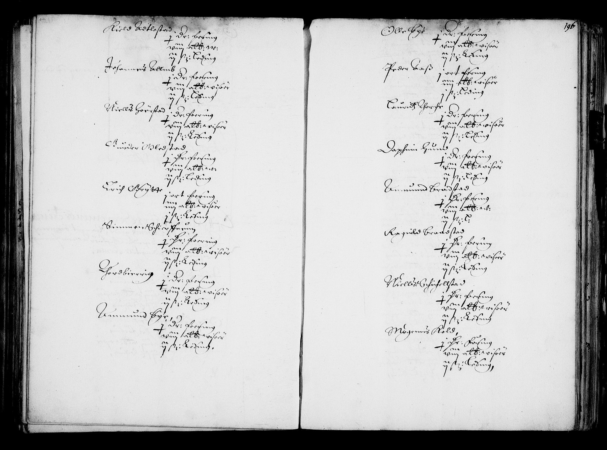 Rentekammeret inntil 1814, Realistisk ordnet avdeling, AV/RA-EA-4070/N/Na/L0001: [XI f]: Akershus stifts jordebok, 1652, p. 195b-196a